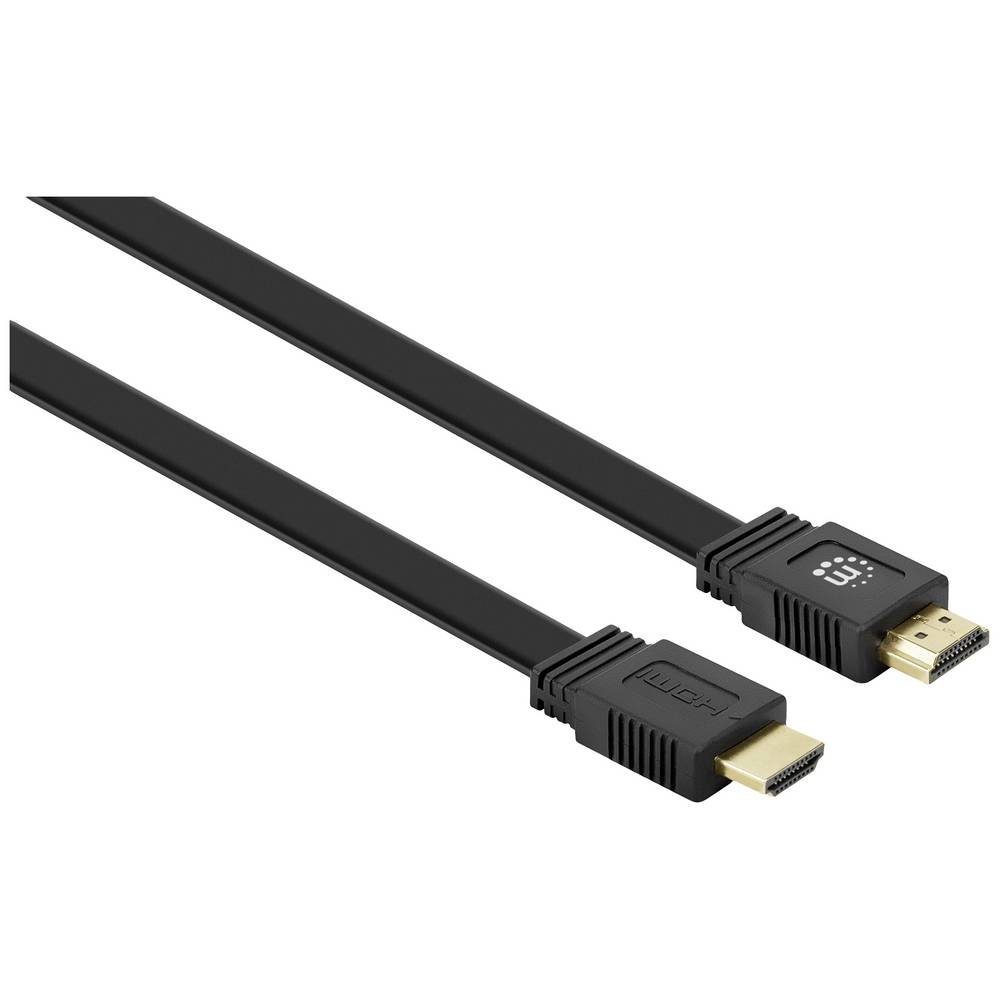 MANHATTAN High Ethernet-Kanal Flaches Speed mit HDMI-Kabel HDMI-Kabel