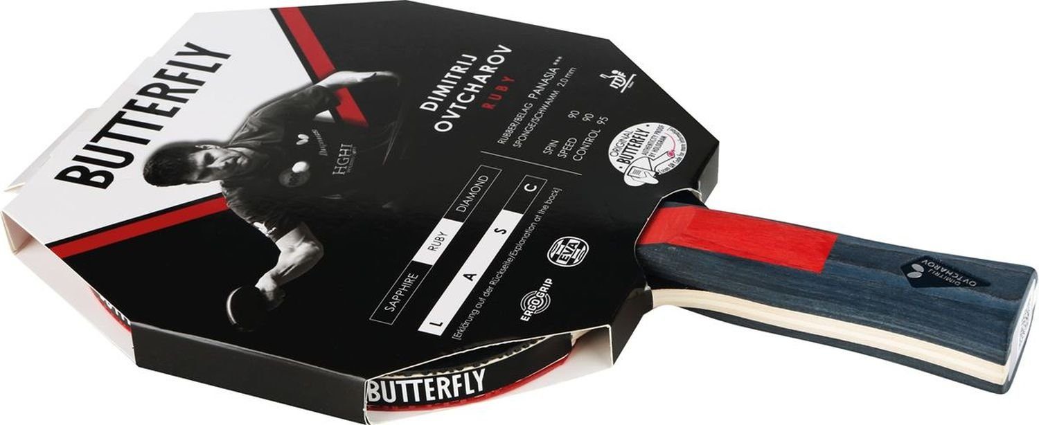 Butterfly Tischtennisschläger Ovtcharov Ruby, Tischtennis Schläger Racket Table Tennis Bat