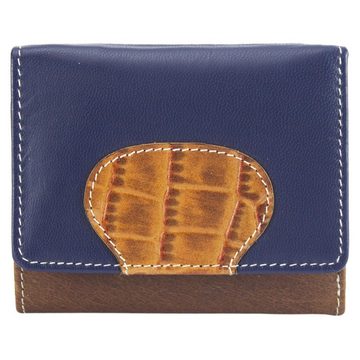 Sunsa Mini Geldbörse echt Leder Geldbörse Damen Geldbeutel Portemonnaie kleine Brieftasche, echt Leder, aus recycelten Lederresten, mit RFID-Schutz, Unisex
