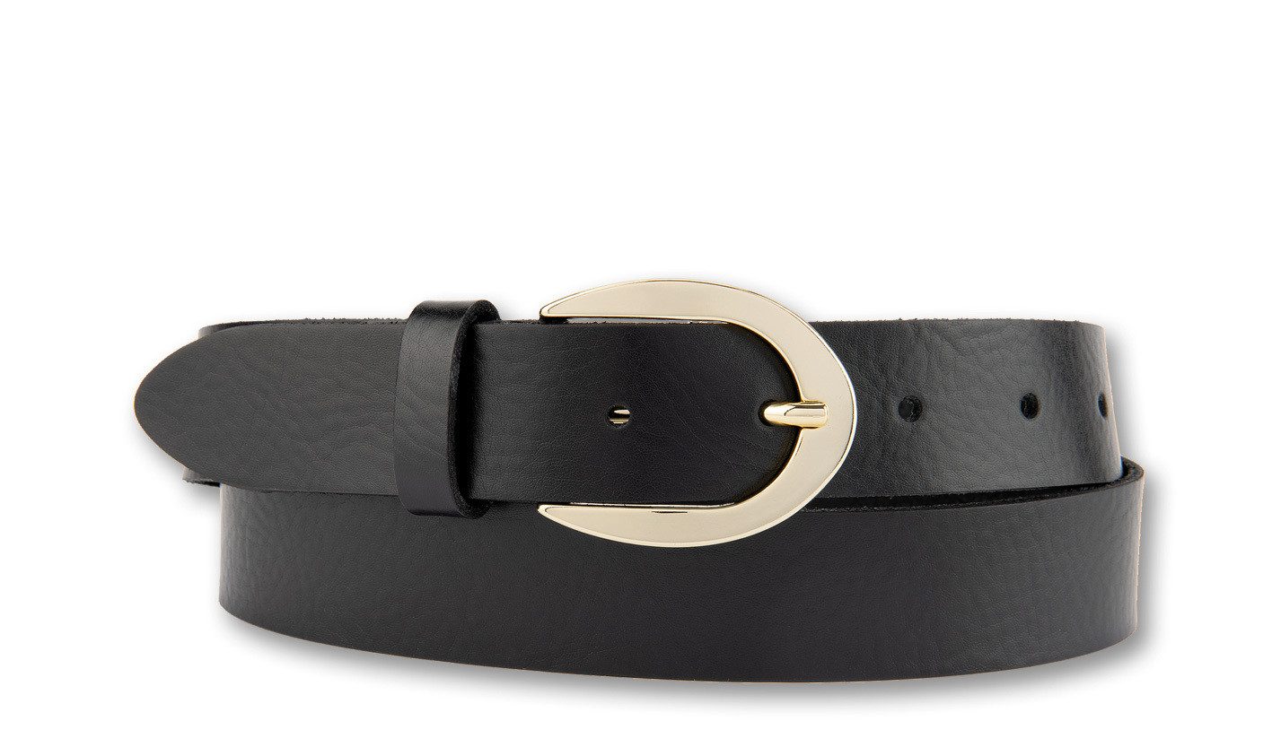 BERND GÖTZ Ledergürtel Ledergürtel mit aparter flächiger Goldschließe günstig online kaufen