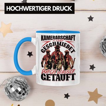 Trendation Tasse Trendation - Feuerwehr Tasse Geschenke Zubehör Lustig Einsatz Geburtstag Spruch Durch Wasser Getauft