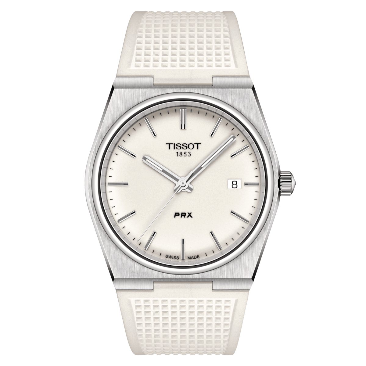 Tissot Schweizer Uhr Armbanduhr PRX Unisex Quarz mit nachleuchtendem Zifferblatt