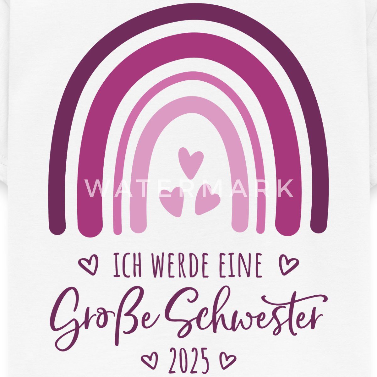 Spreadshirt T-Shirt Ich Werde Große Schwester 2025 Regenbogen Geburt Kinder T-Shirt (1-tlg)