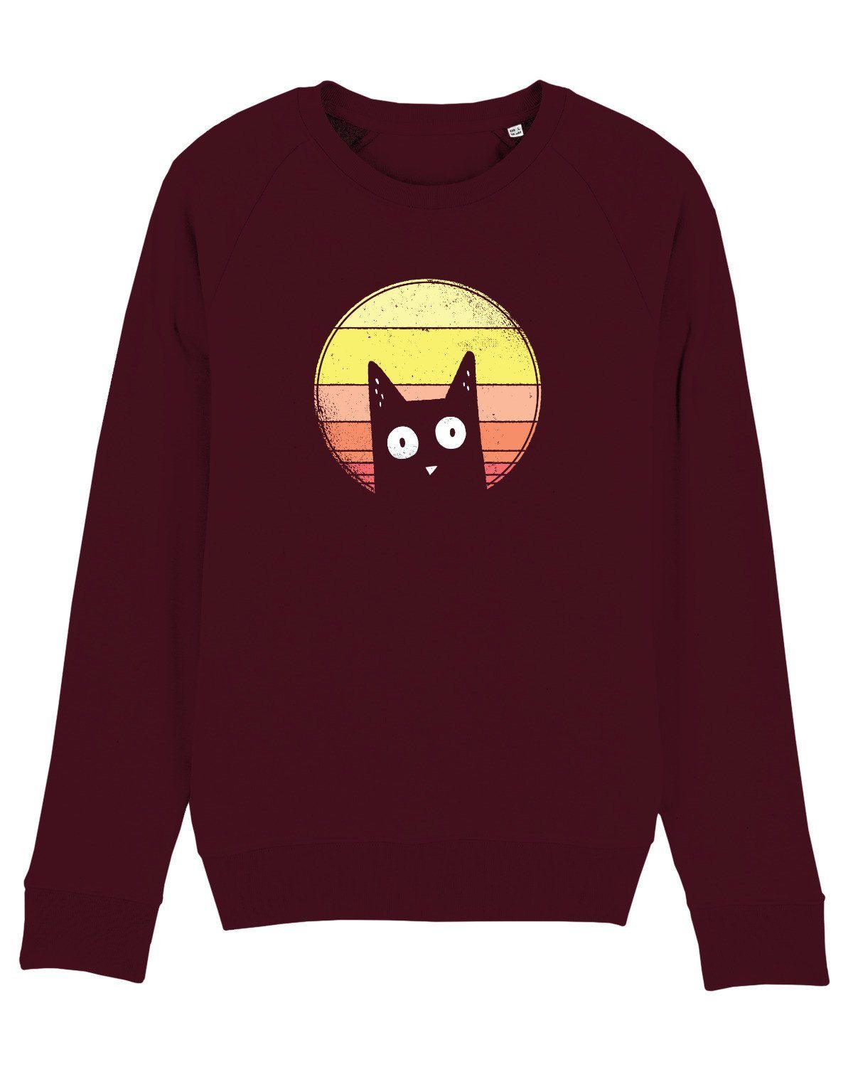 (1-tlg) weinrot Sweatshirt Apparel wat? Cat Sunset