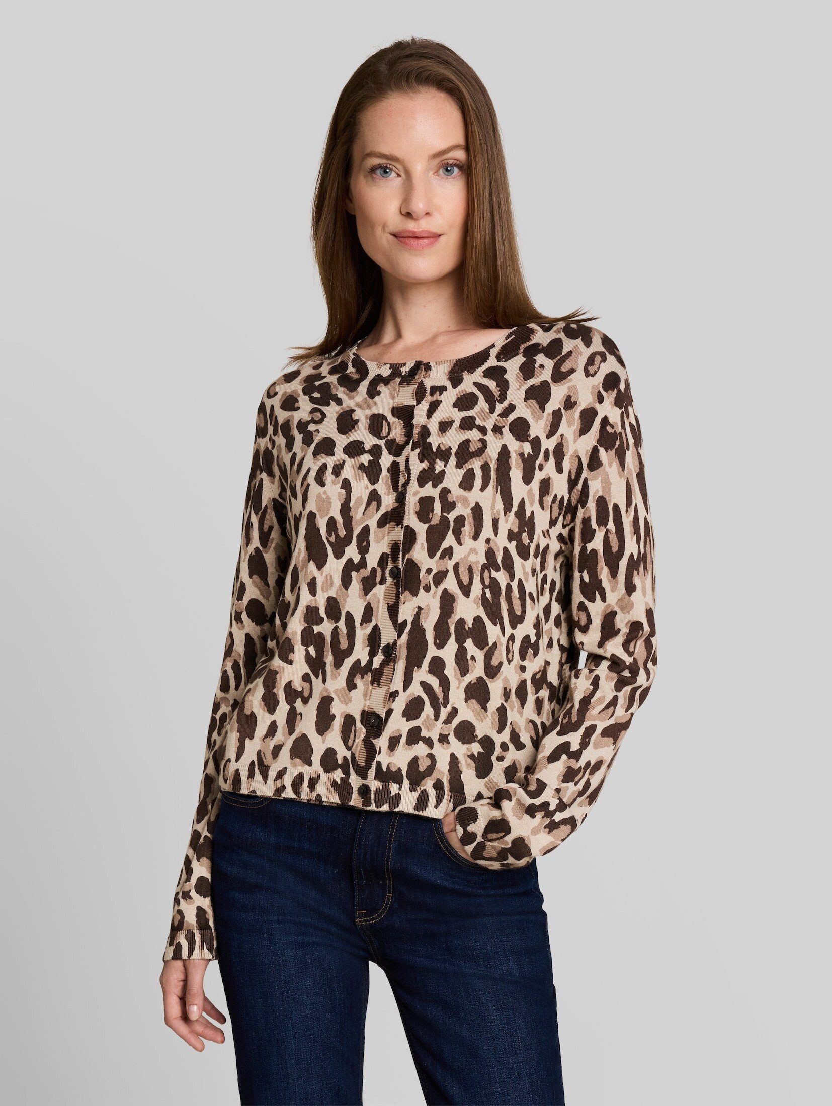 TOM TAILOR Cardigan Pullover & Strickjacken Cardigan mit Leo-Print