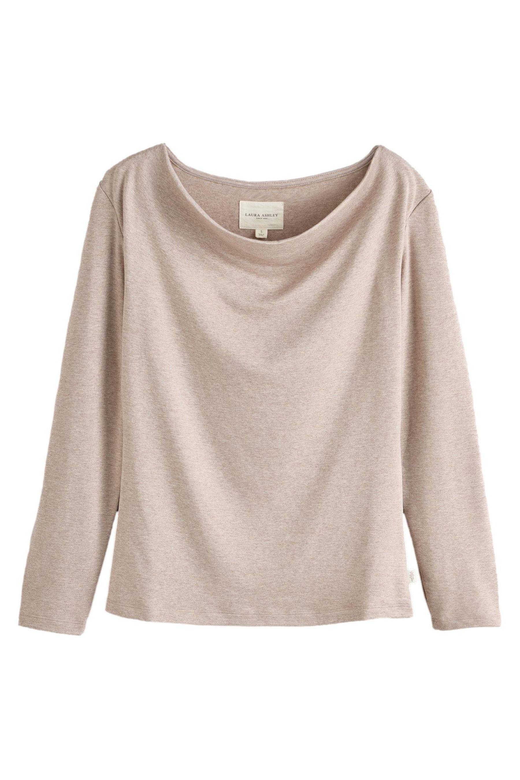 LAURA ASHLEY Langarmbluse Laura Ashley Yoga-Oberteil, Wasserfallausschnitt günstig online kaufen