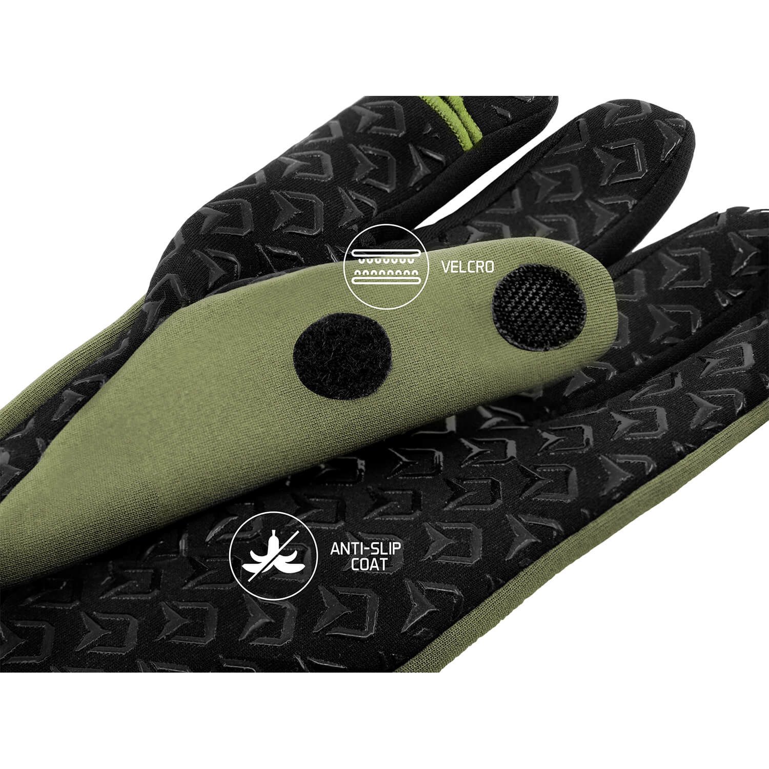 Delphin.sk Angelhandschuhe Delphin RWR Neopren Herren Handschuhe Grün Schwarz Winter wärmend