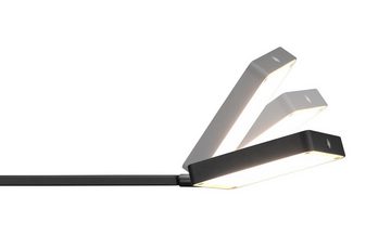 TRIO Leuchten LED Schreibtischlampe PAVIA, H 38 cm, 1-flammig, Schwarz, Metall, Anpassung der Farbtemperatur, Dimmfunktion, LED fest integriert, Extra-Warmweiß, Neutralweiß, kipp- und schwenkbarer Lampenschirm, Touchsensor