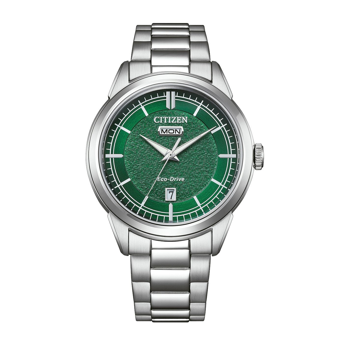 Citizen Solaruhr Eco-Drive Classic (C7 Design) AW0151-85XC, Armbanduhr, Herrenuhr, Edelstahlarmband, analog, Big Date