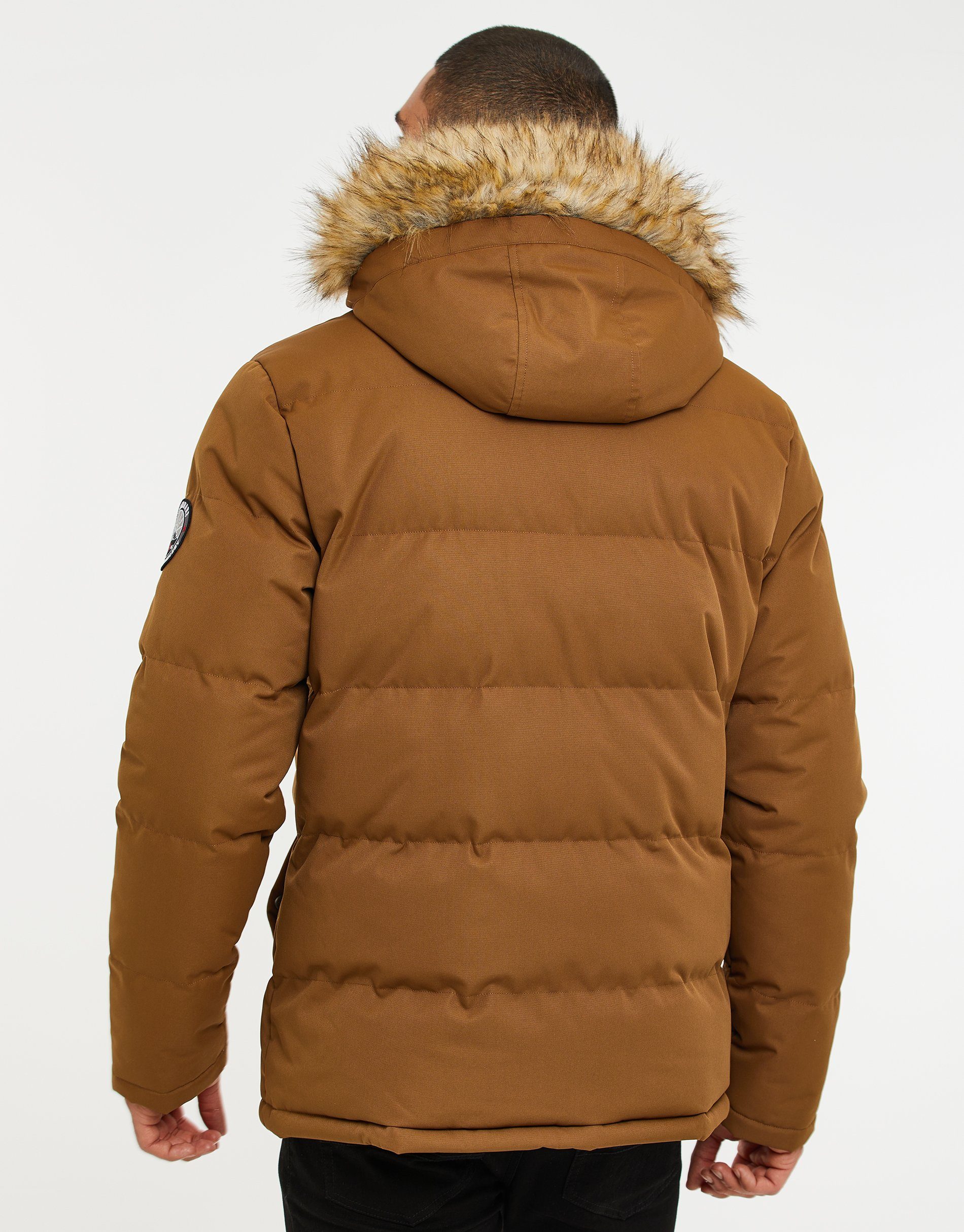 Standard Winterjacke THB Global Padded Jacket Threadbare Camel- Arnwood New Recycled zertifiziert hellbraun (GRS)