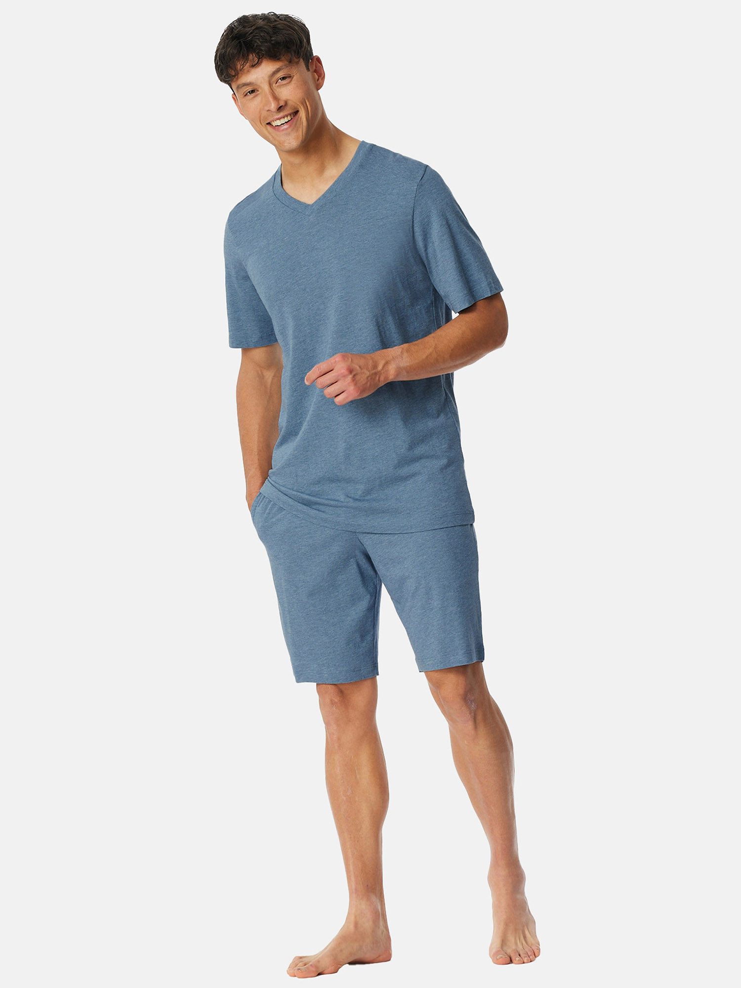Schiesser Pyjama Modern Nightwear (2 tlg) schlafanzug schlafmode bequem günstig online kaufen