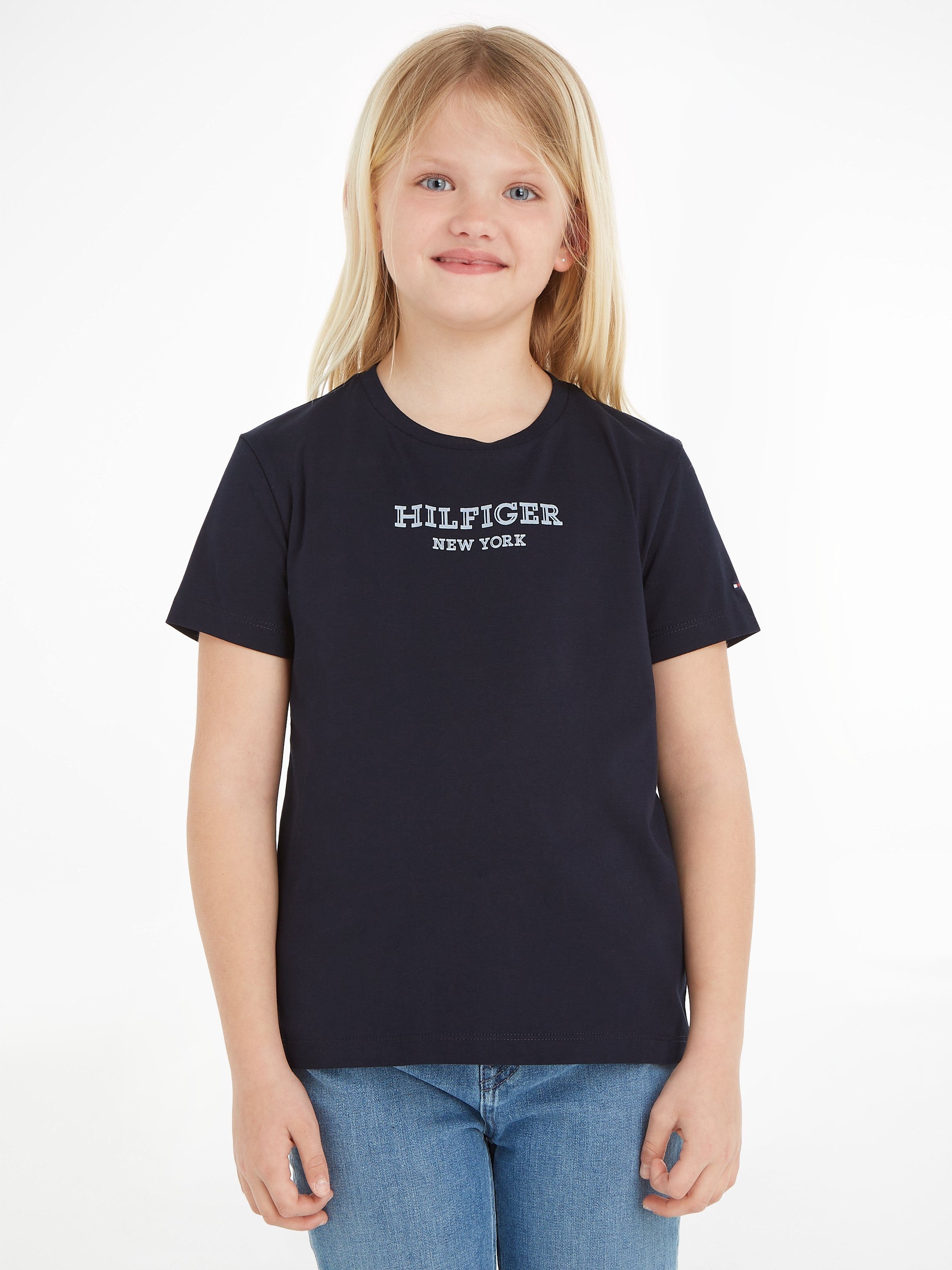 Tommy Hilfiger T-Shirt MONOTYPE FOIL PRINT TEE S/S mit Folienprint desert sky