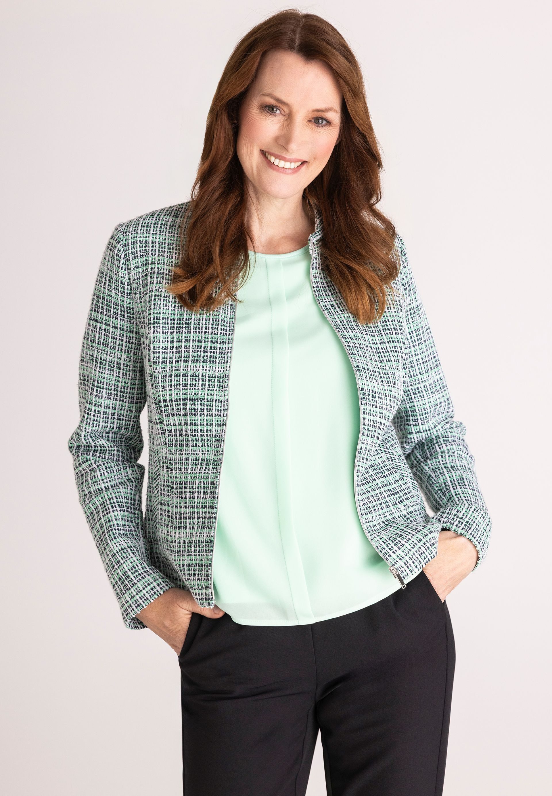 FRANK WALDER Jackenblazer mit markantem Zipper