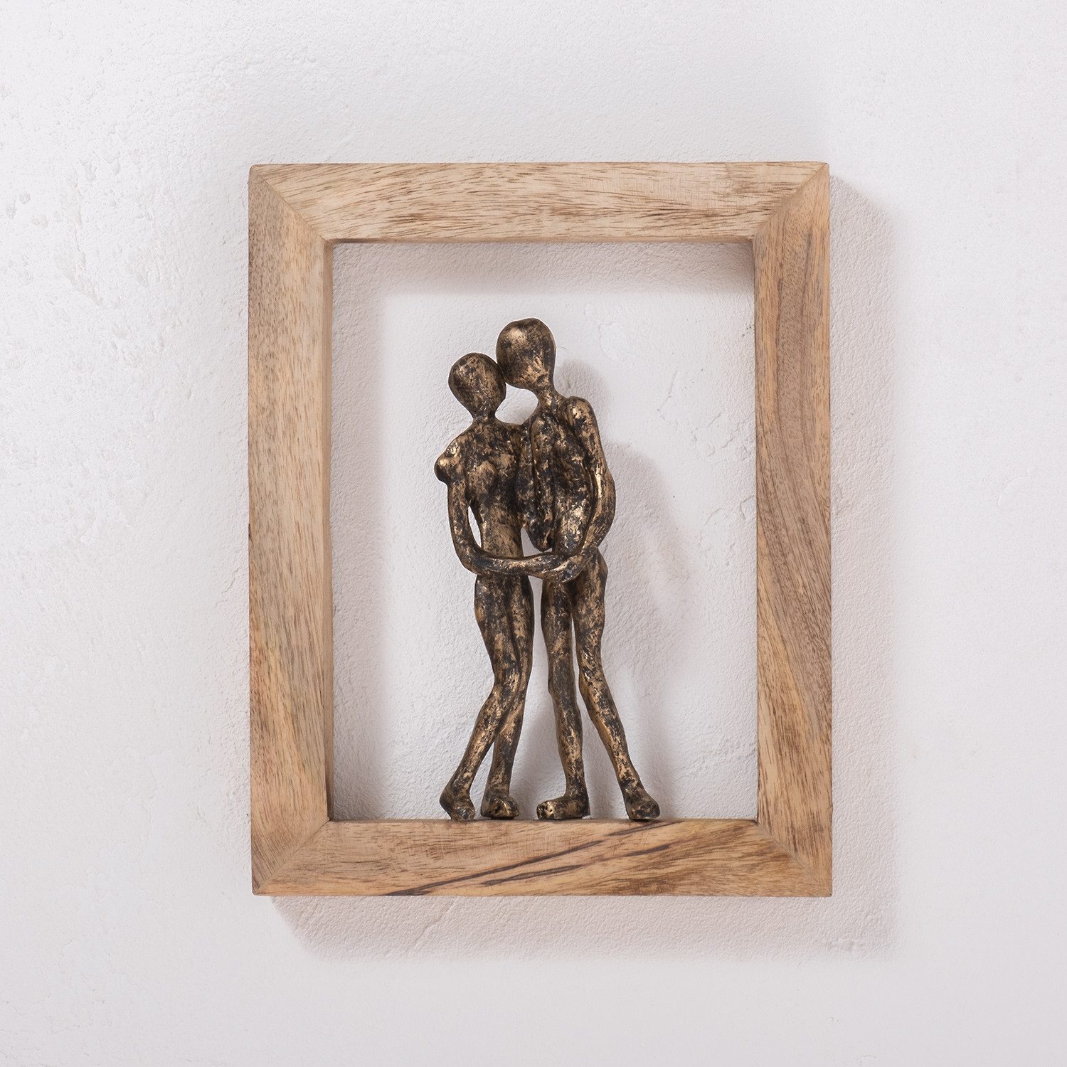 Moritz Skulptur Ich Liebe Dich Liebespaar Pärchen 23 x 3 x 30 cm, Holz, Tischdeko, Fensterdeko, Wanddeko, Holzdeko, Weihnachtsdeko