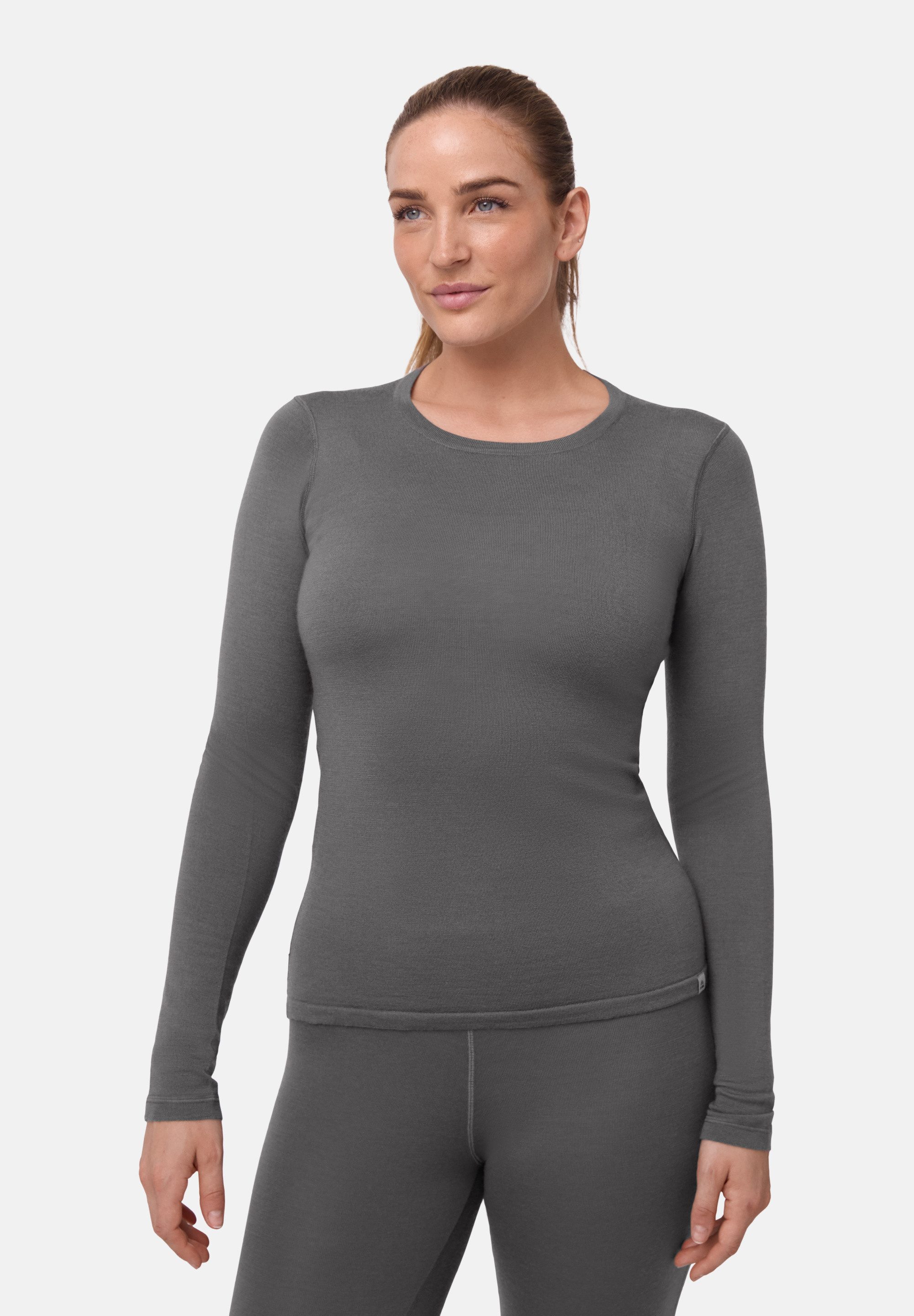DANISH ENDURANCE Funktionsshirt Merino Baselayer Funktionsunterwäsche Set, Langarm Shirt & Hose, Temperaturregulierend