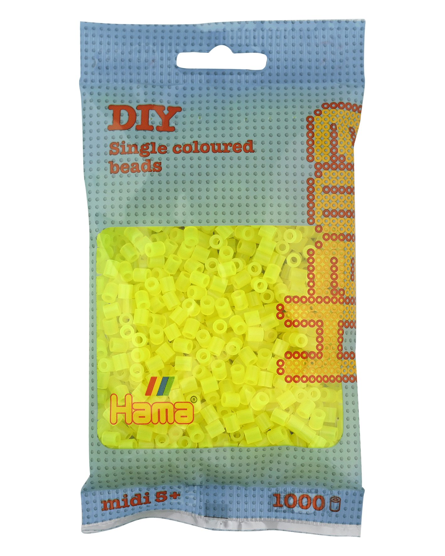 Hama Bügelperlen Hama Bügelperlen – Neon-Gelb, Midi 5 mm (1000 Stk)