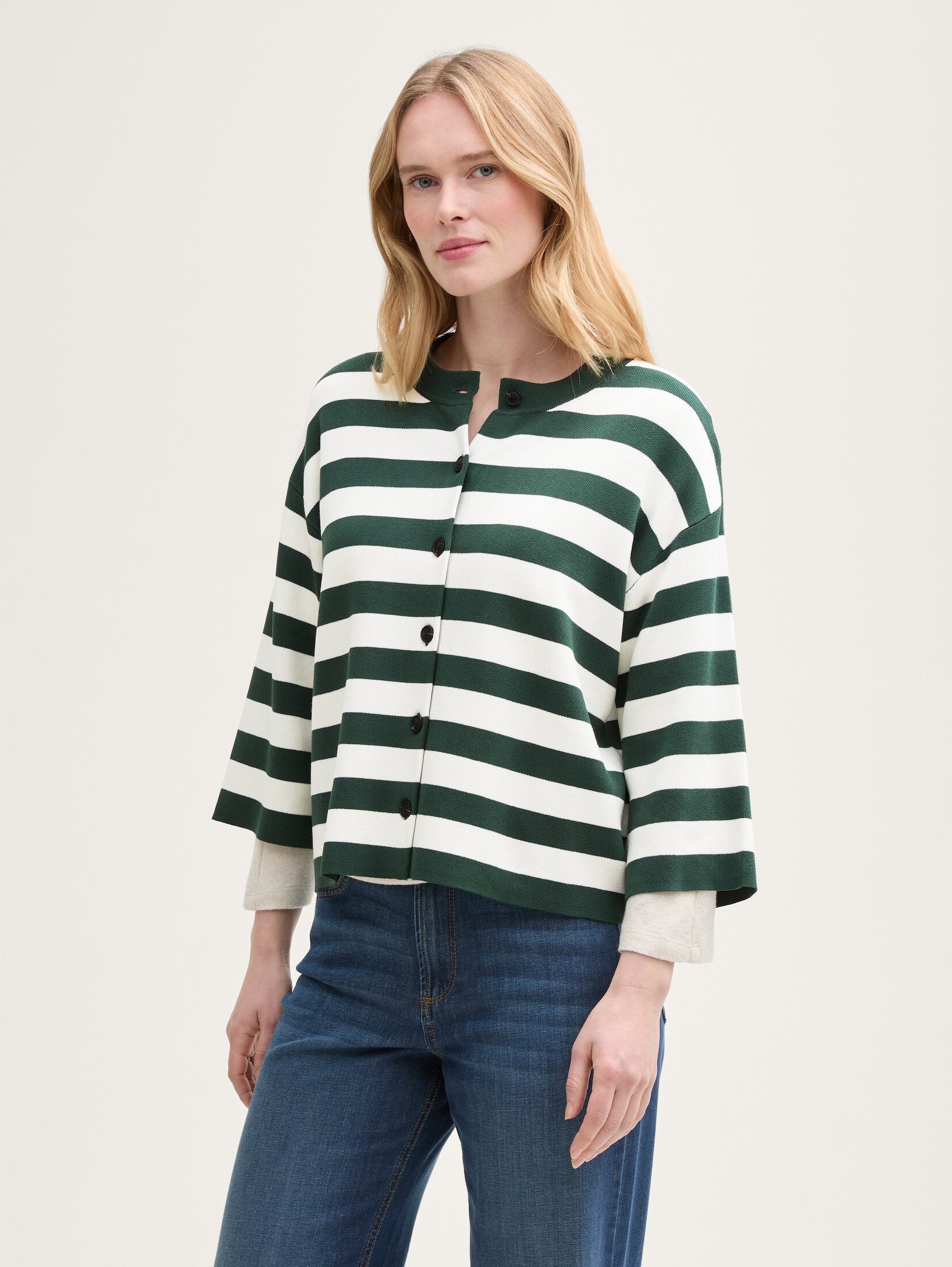 TOM TAILOR Cardigan Cardigan mit Streifenmuster günstig online kaufen