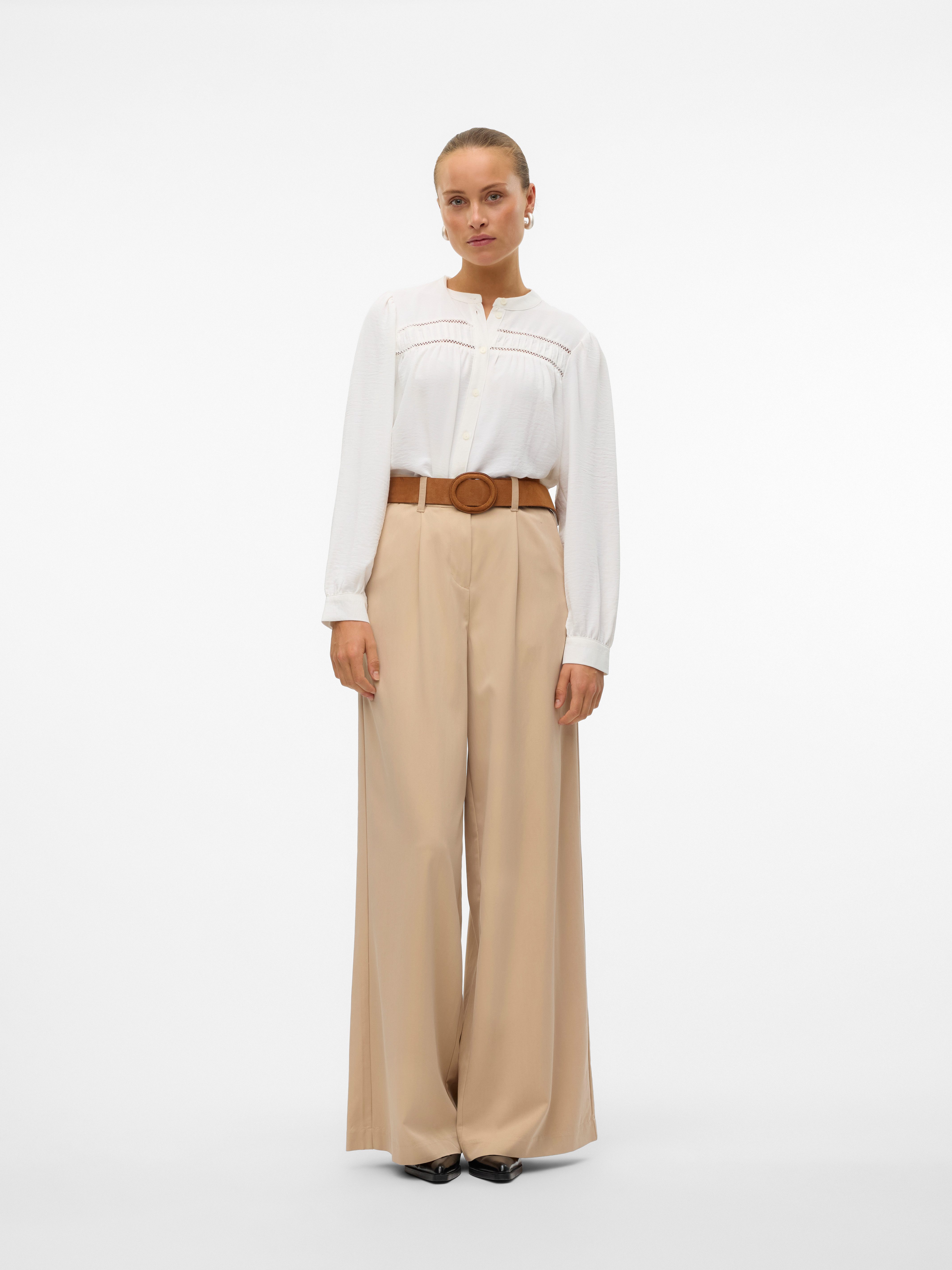 Vero Moda Langarmbluse VMEMMA LS LACE SHIRT WVN GA NOOS