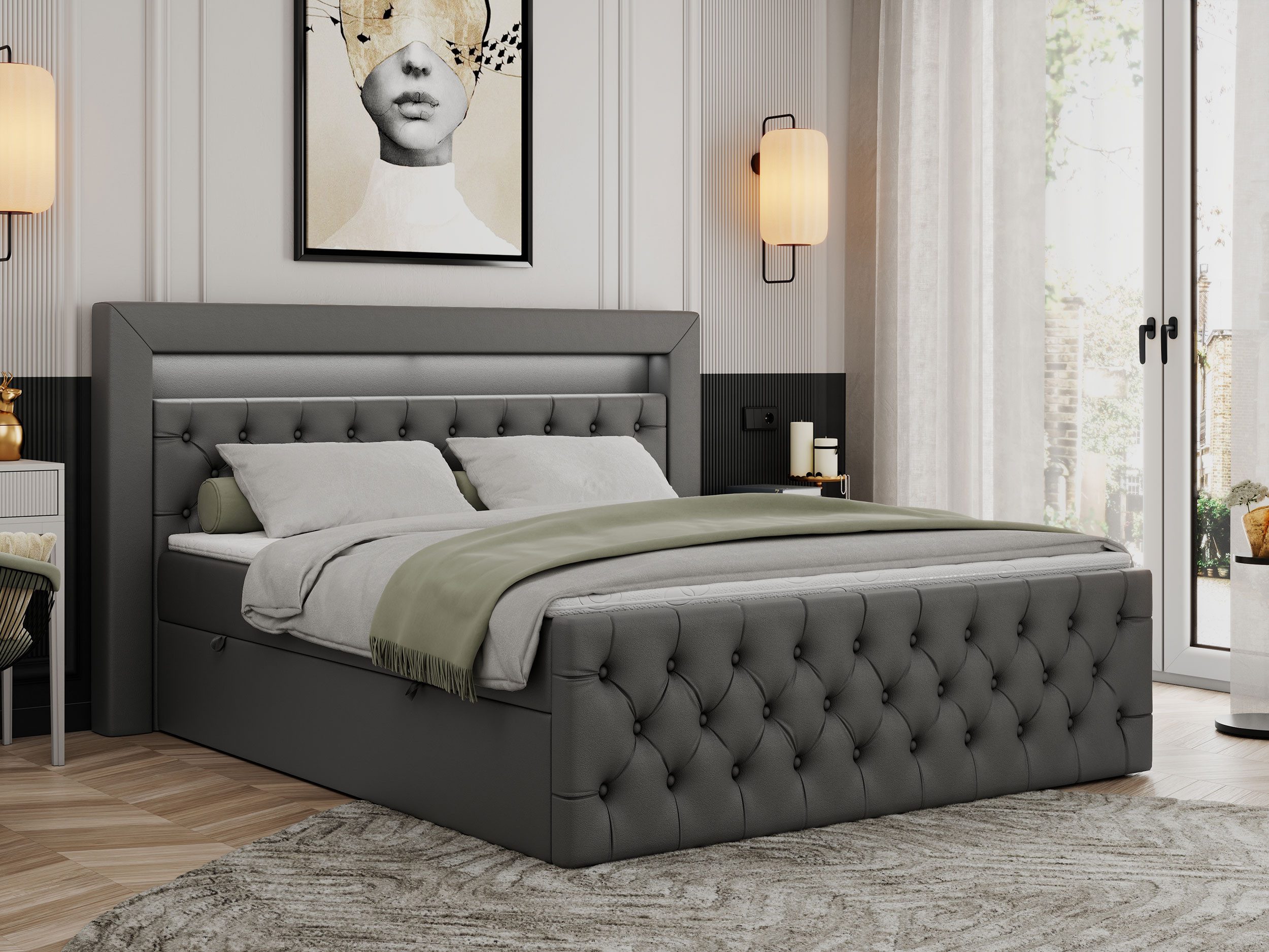 MKS MÖBEL Boxspringbett GOLD9 (Set, Packung, günstig online kaufen