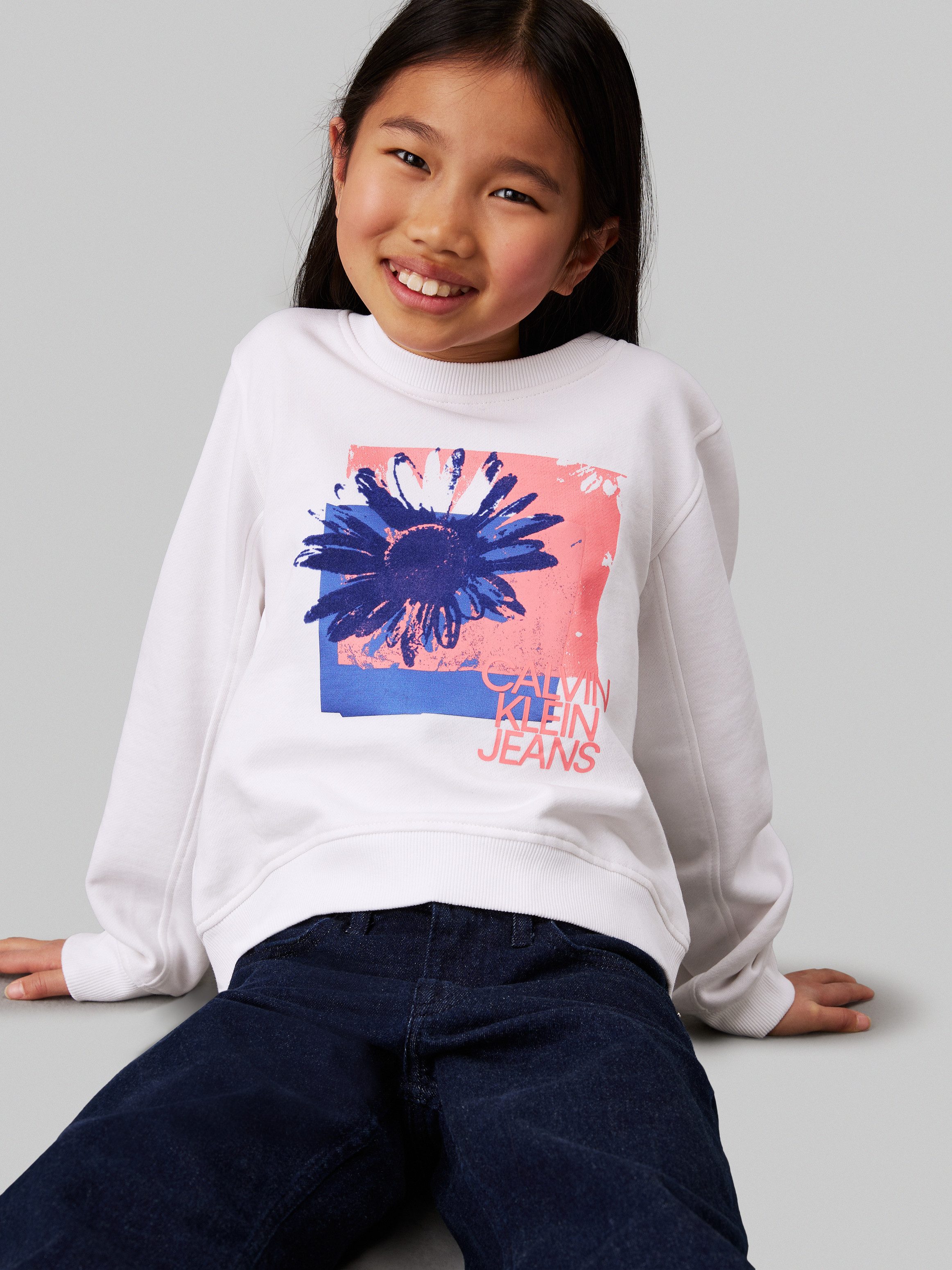 Calvin Klein Jeans Sweatshirt Flower Graphic günstig online kaufen
