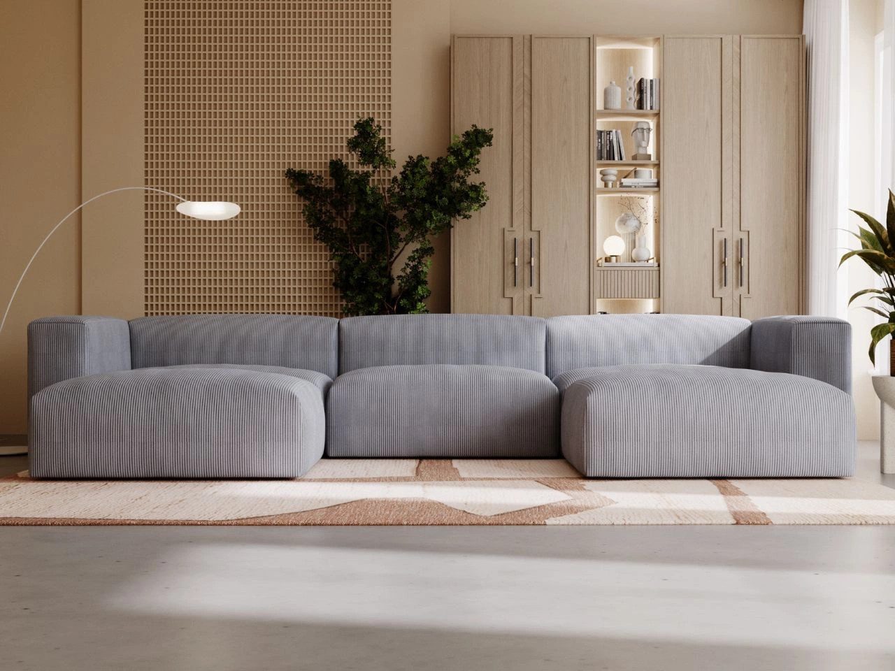 GrainGold Ecksofa U-Form LANDI - 340x180 günstig online kaufen