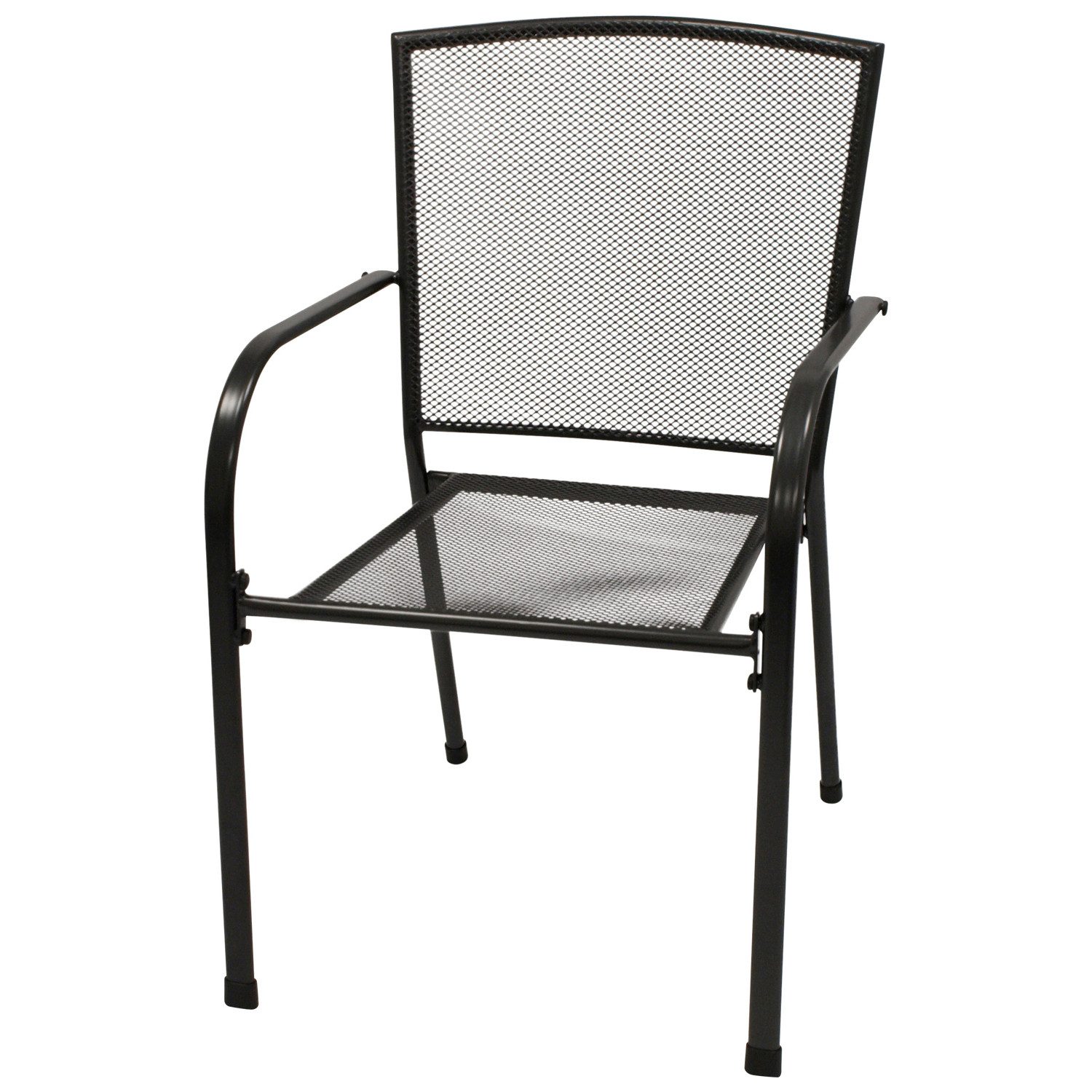 TPFGarden Garten-Essgruppe GLASGOW, (Gartensitzgruppe - Gartengarnitur für 4 Personen, 5-tlg., Gartenset 5-teilig - Streckmetall anthrazit), (4x Stapelsessel, 1x Tisch rechteckig 90x150cm)