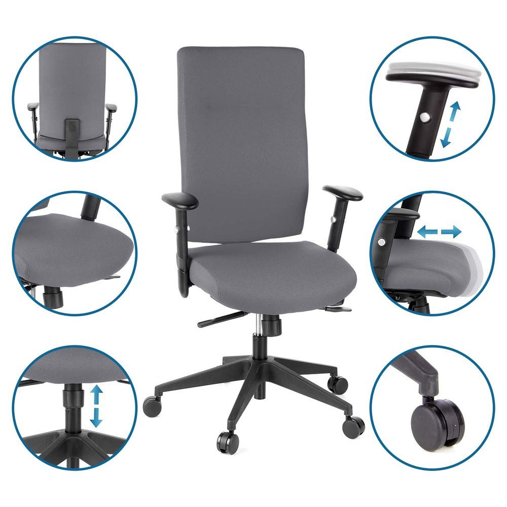 hjh OFFICE Drehstuhl »Profi Bürostuhl PRO-TEC 300 Stoff« (1 St), ergonomisch
