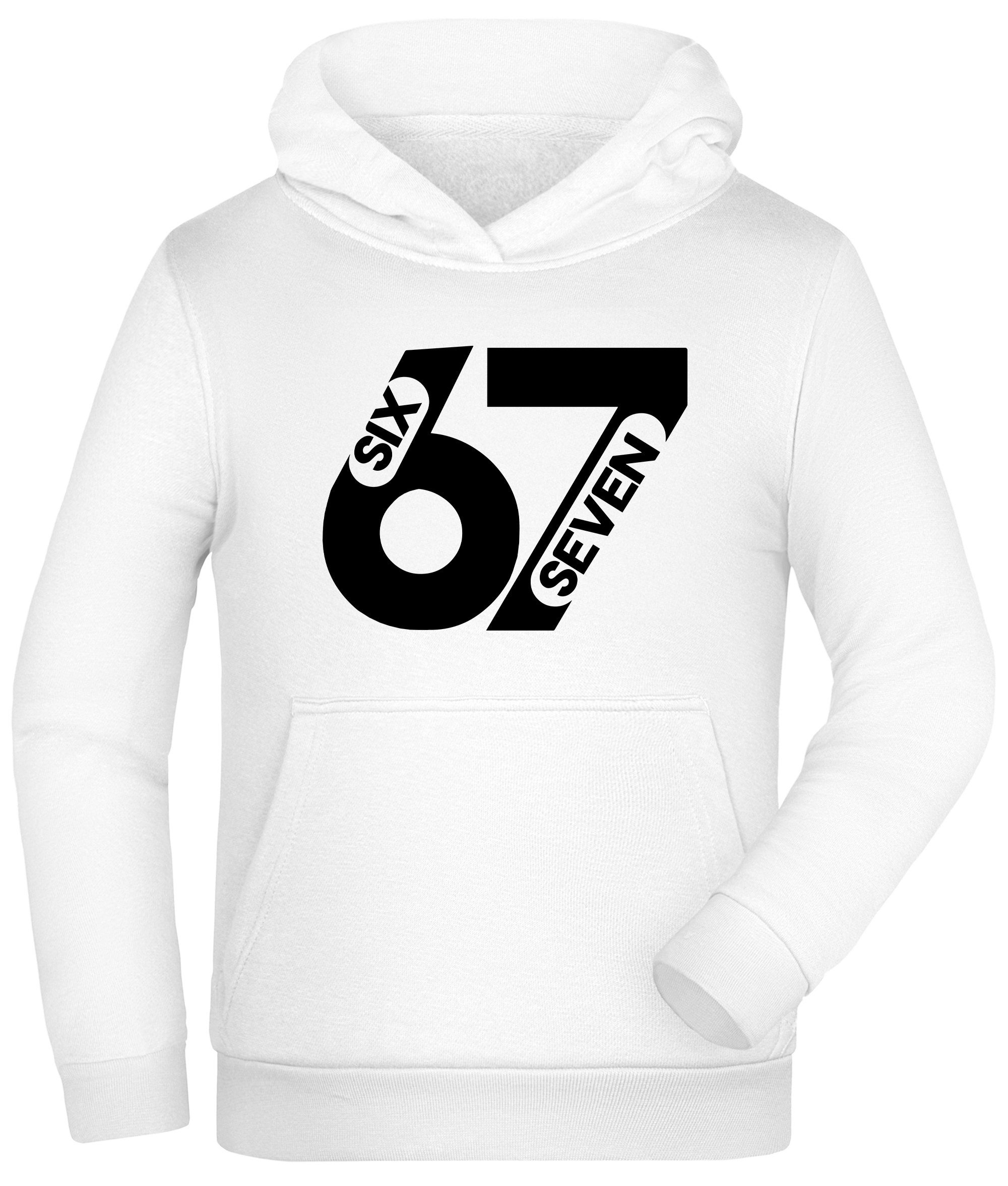 MyDesign24 Hoodie Kinder 67 Kapuzensweater Kapuzenpullover mit six seven Aufdruck i774
