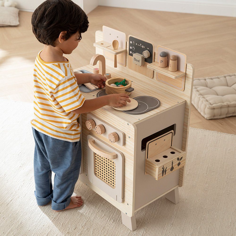 Howa Kinderküche FoodieFun Aus Holz - Komplettset Mit 10-teiligem Zubehör