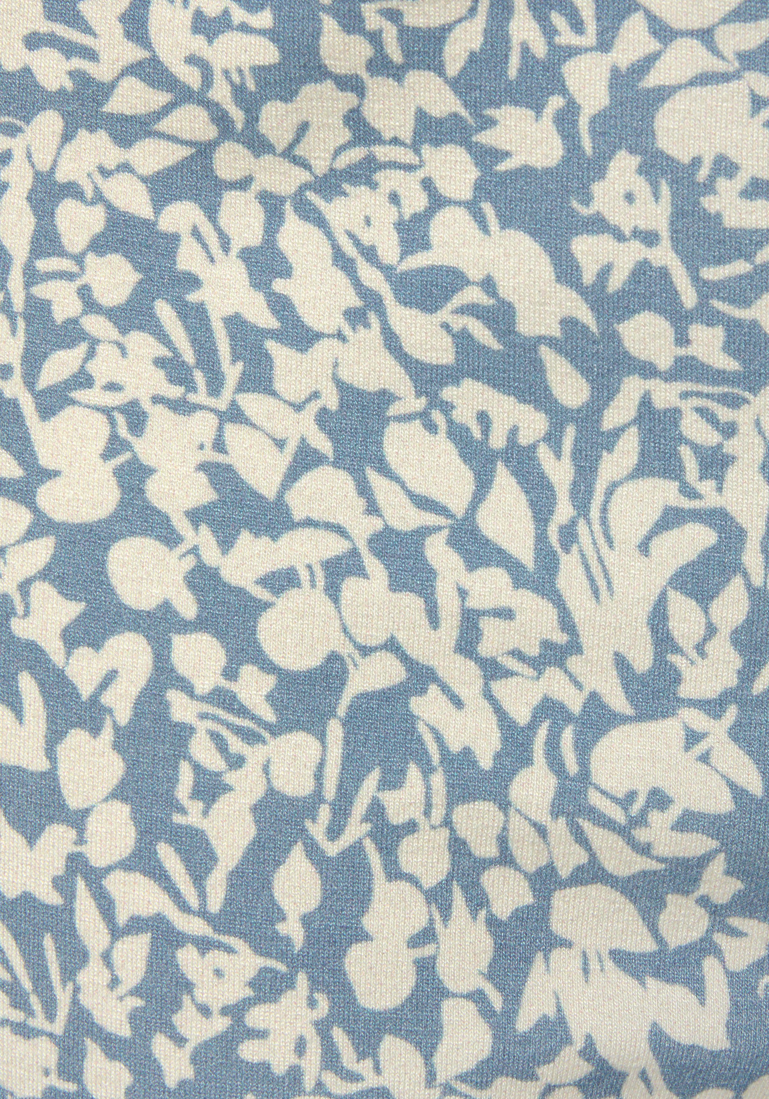 Vivance Hosenrock mit Blumendruck blau-creme-bedruckt