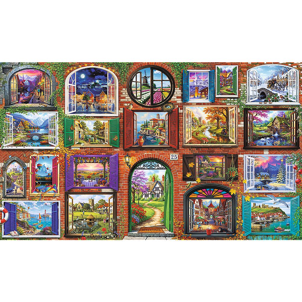 Trefl Puzzle Trefl, Fenster der Jahreszeiten, 10000 Teile Puzzles, 10000 Puzzleteile