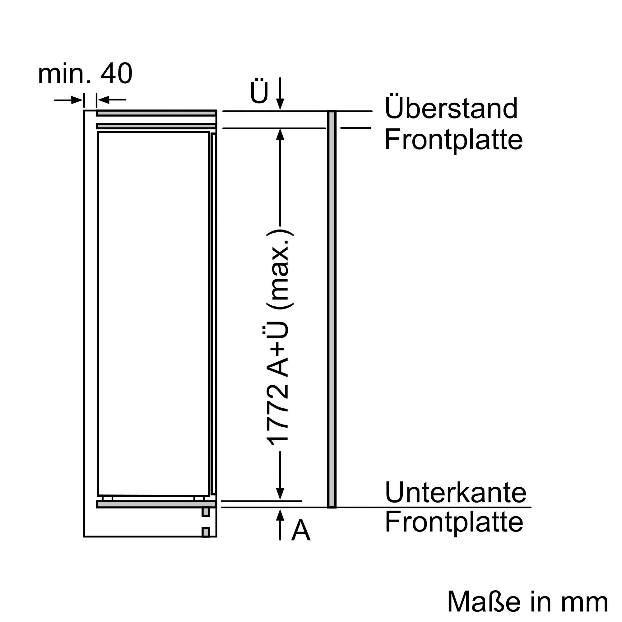 NEFF Einbaukühlschrank hoch, KI8813FE0, 177,2 56 90 cm N breit cm