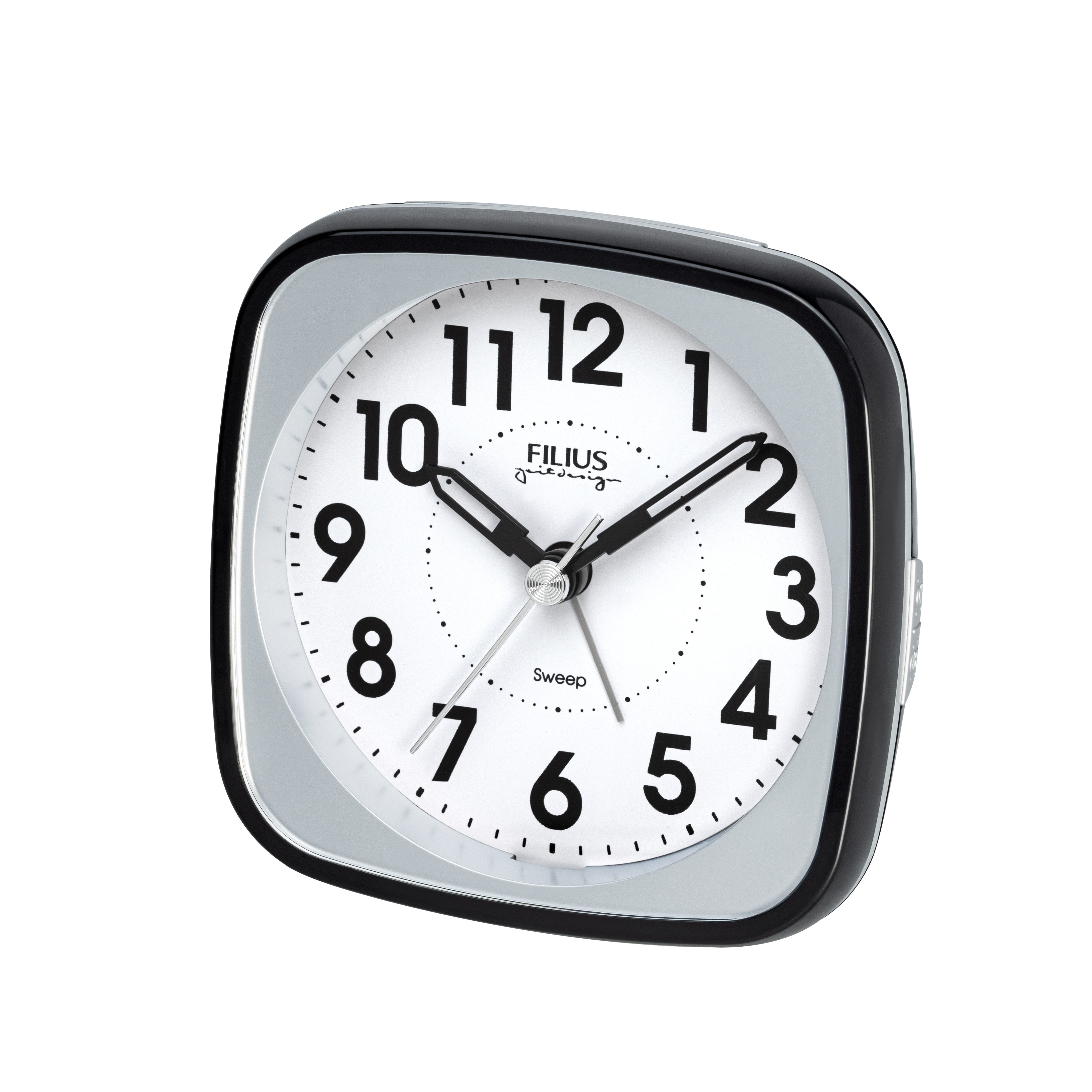 FILIUS zeitdesign Quarzwecker Schlafzimmer, Wecker Beleuchtung,schleichende Sekunde,Snooze,Piepalarm