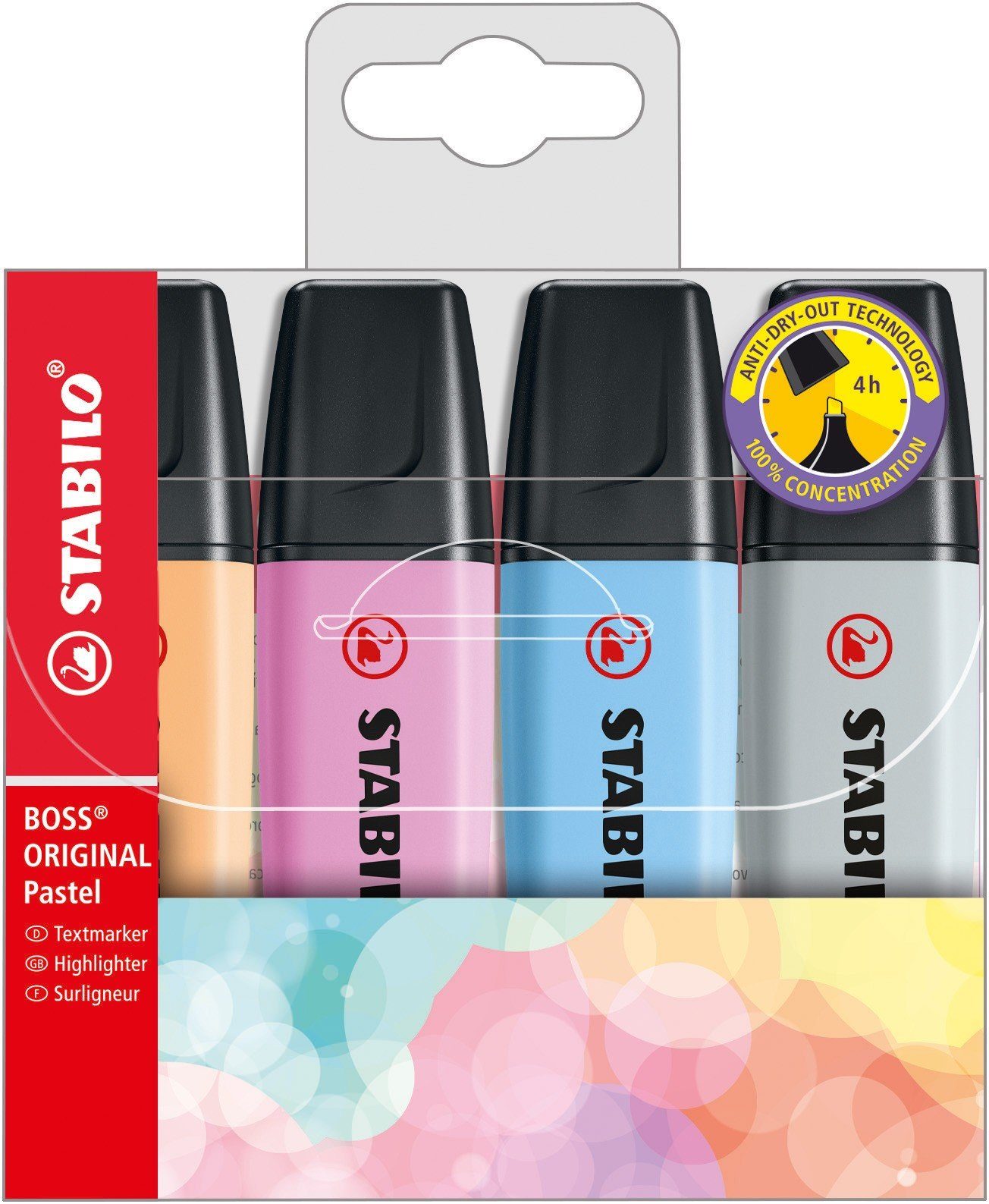Marker STABILO Textmarker BOSS® ORIGINAL Pastel 4er Set