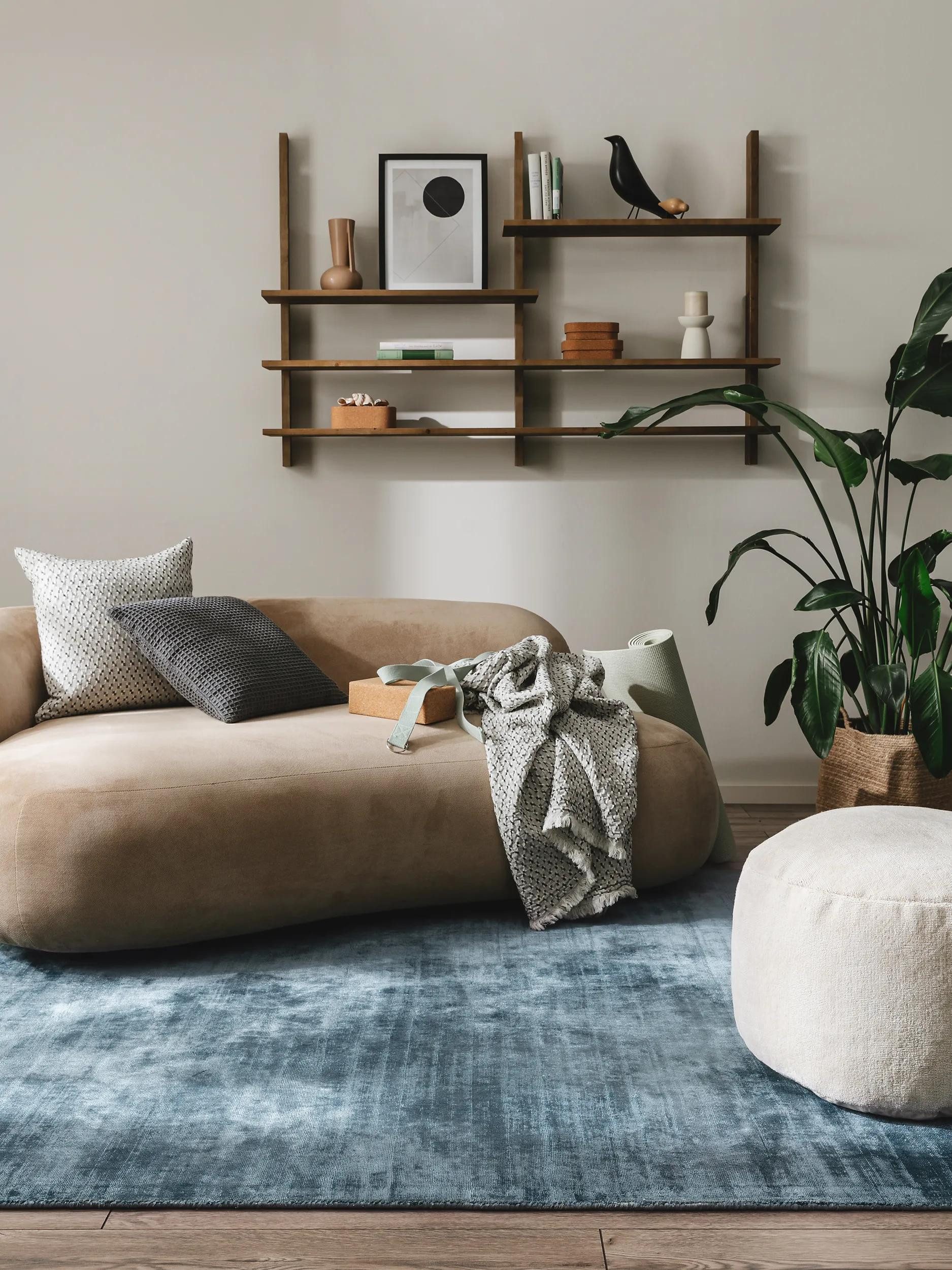 benuta Teppich Nova, rechteckig, Höhe: 6 mm, Viskoseteppich,Teppich Wohnzimmer, Schlafzimmer, Esszimmer, Flur, Cozy