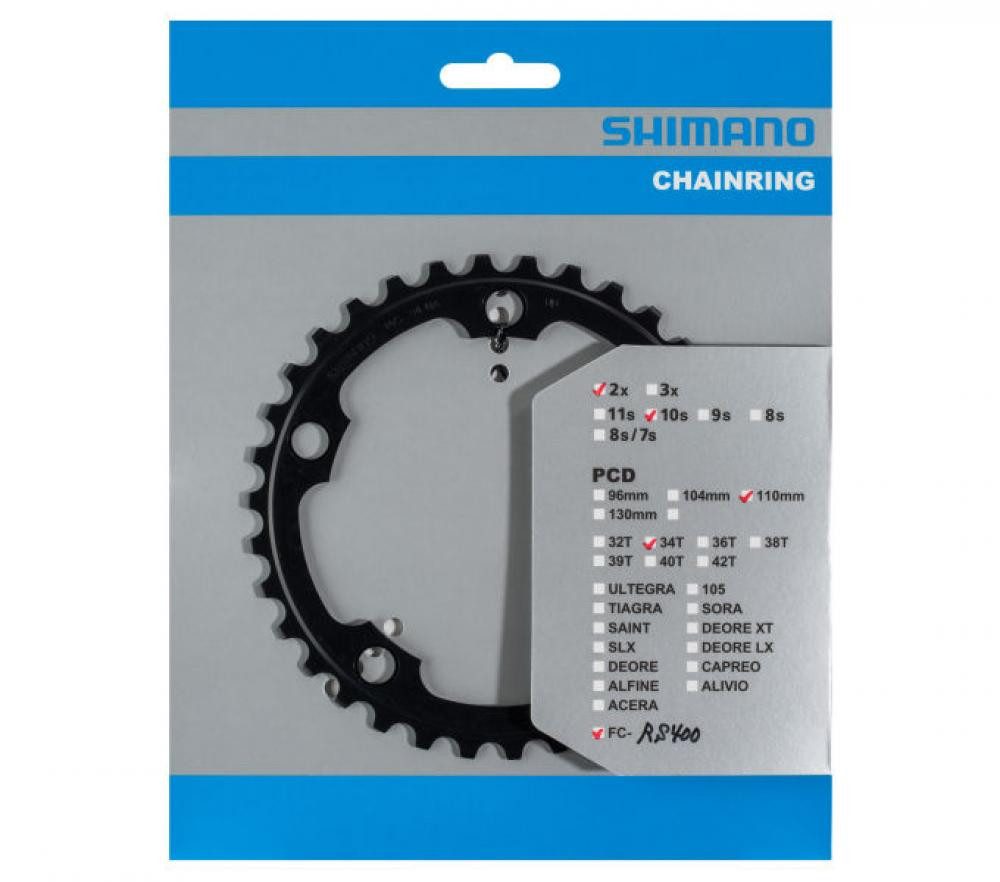 Kettenschaltung SHIMANO Kettenblatt FC-RS400 34 Zähne - präziser Antrieb für Rennrad u