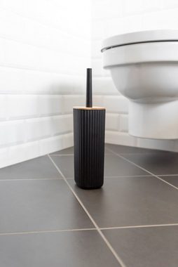 WENKO WC-Garnitur Rotello, schwarz, mit geschlosssener Form