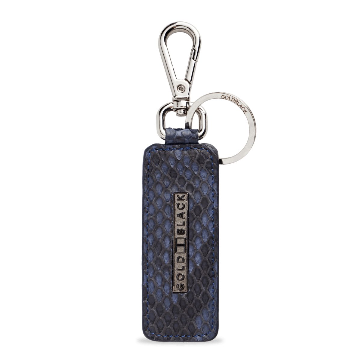 Schlüsselanhänger GOLDBLACK Schlüsselanhänger Pythonleder navy blau