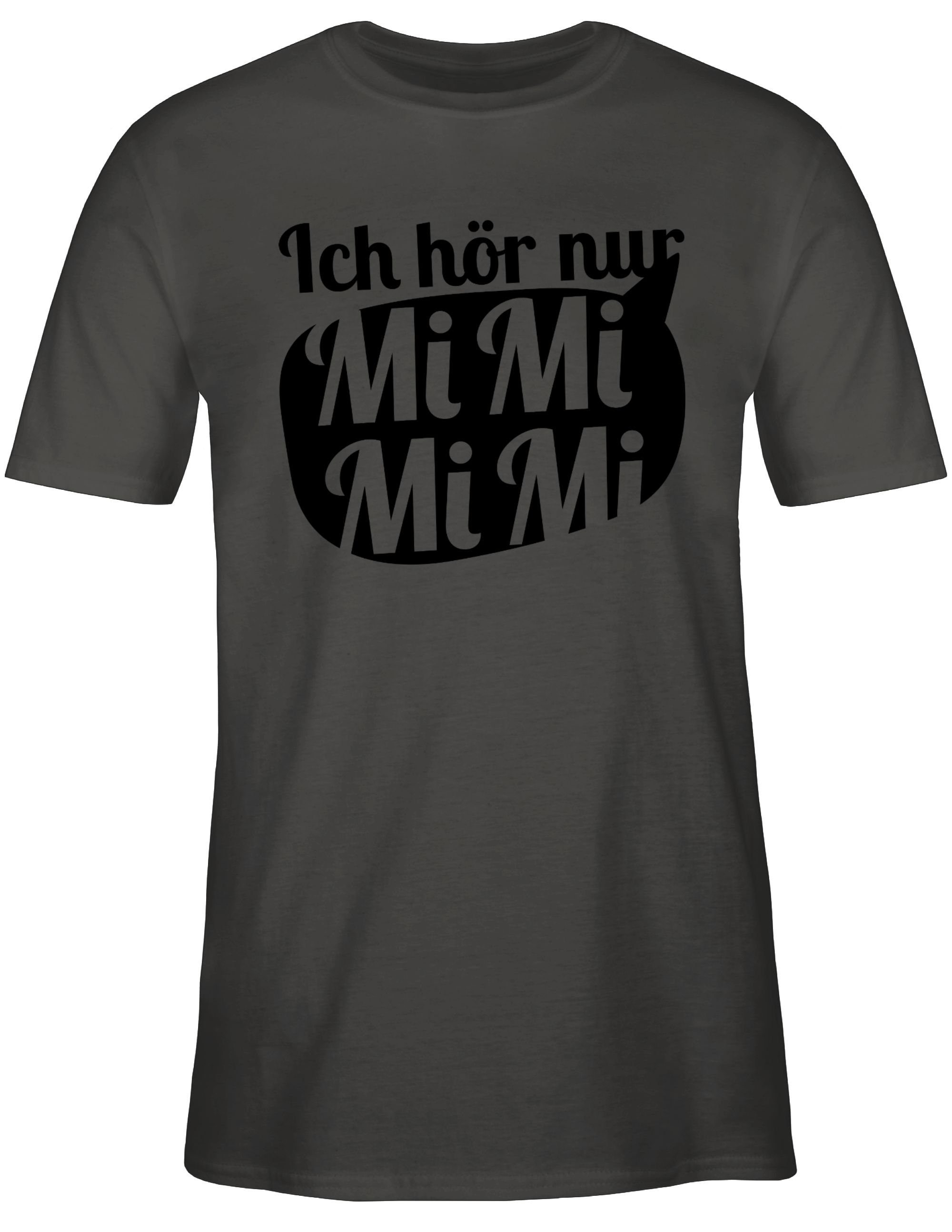 Ich Dunkelgrau MIMIMI schwarz Sprechblase Statement - mit Shirtracer 3 Sprüche hör T-Shirt nur