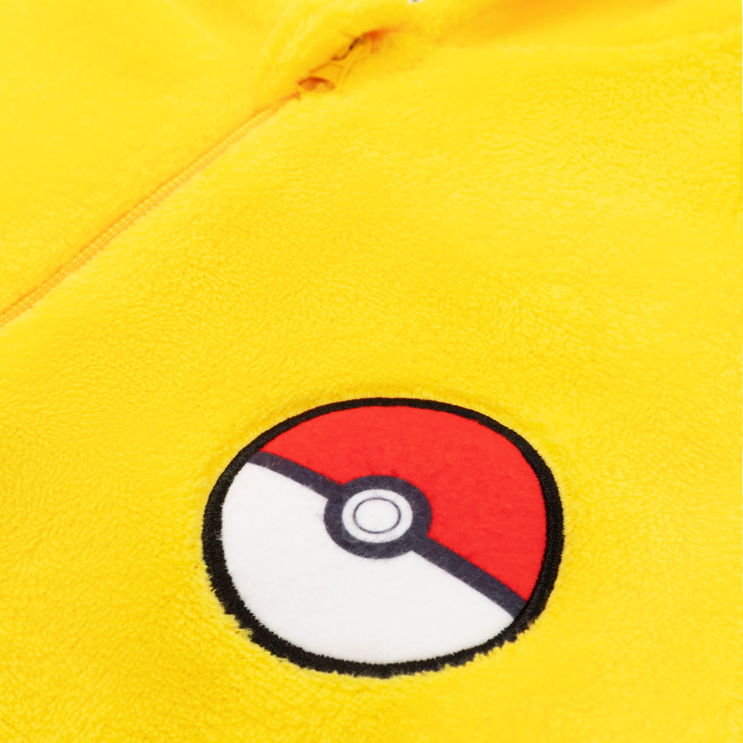 POKÉMON Schlafanzug Pokemon Pikachu Kinder Onesie, Gelber Fleece Jumpsuit (Pokemon) – Bild 3 von 4