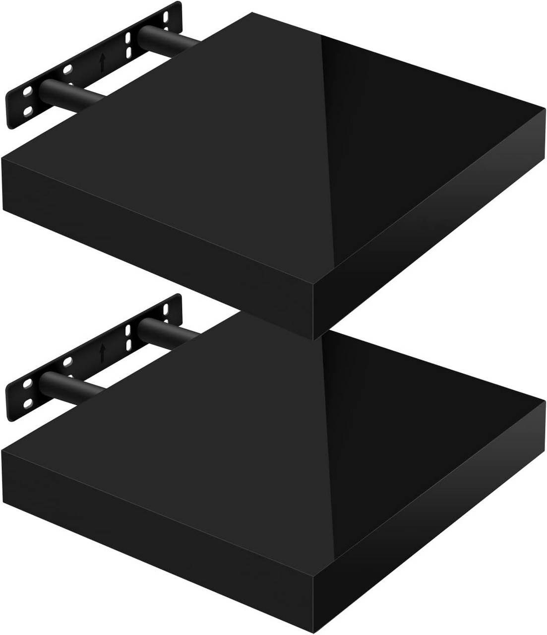 Woltu Wandregal, 2-tlg., Wandboard freischwebend Schweberegal Holz