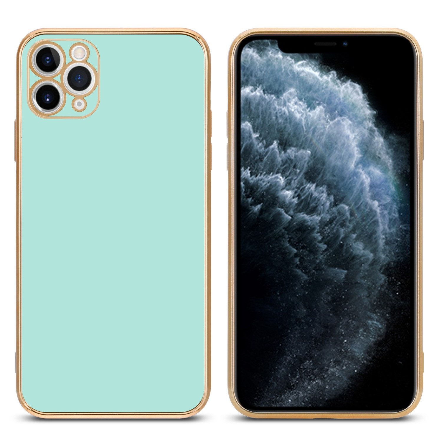 Cadorabo Handyhülle für iPhone 12 PRO Hülle Apple iPhone 12 PRO, Schutzhülle - TPU Silikon Hülle - mit Kameraschutz