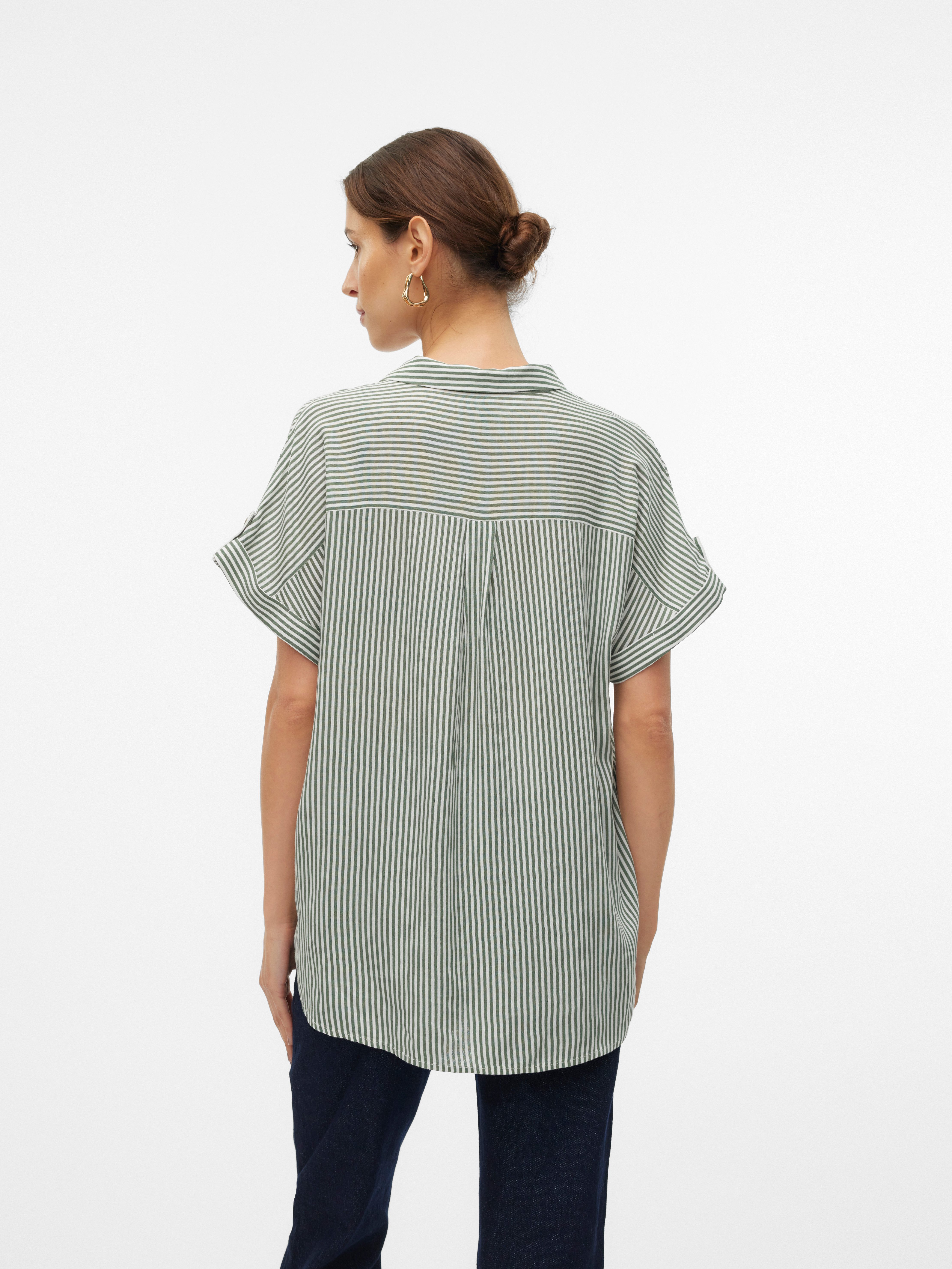 Vero Moda Kurzarmbluse VMBUMPY S/S SHIRT WVN GA NOOS Viskose, regular fit – Bild 2 von 5