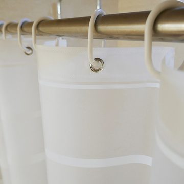 Coonoor Duschrollo Peva Wasserdicht Gestreift Anti Schimmel Bad Vorhang Waschbar