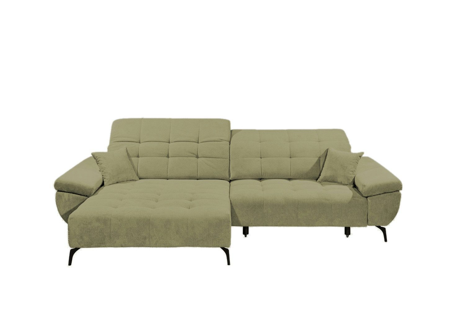 ED EXCITING DESIGN Ecksofa Trogir L-Form mit elektrischer Sitztiefenverstellung, Elektrische Sitztiefenverstellung für individuellen Komfort