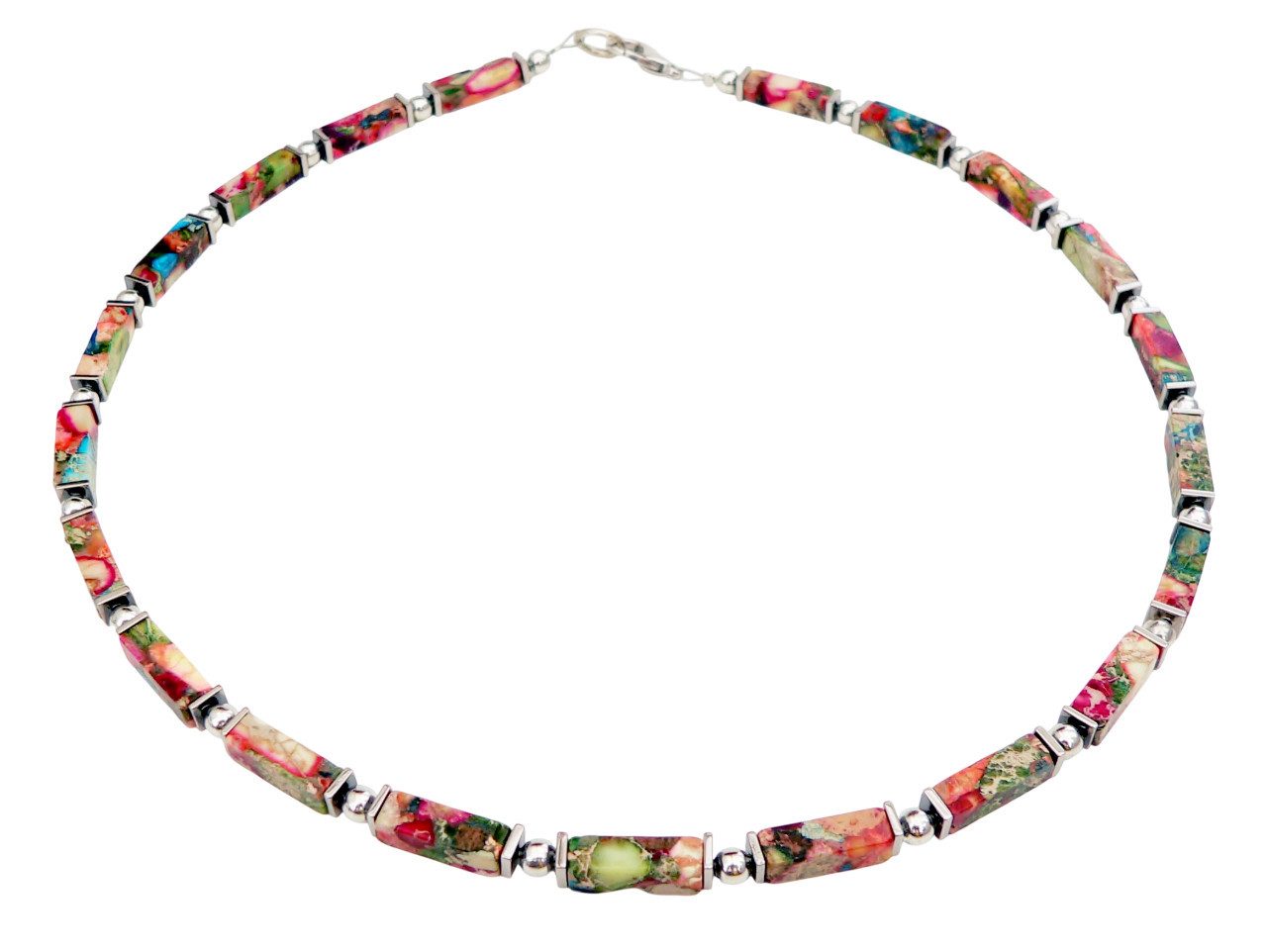 traumschmuck Collier 226p Collier Edelstein natürlich Jaspis mehrfarbig Ede günstig online kaufen