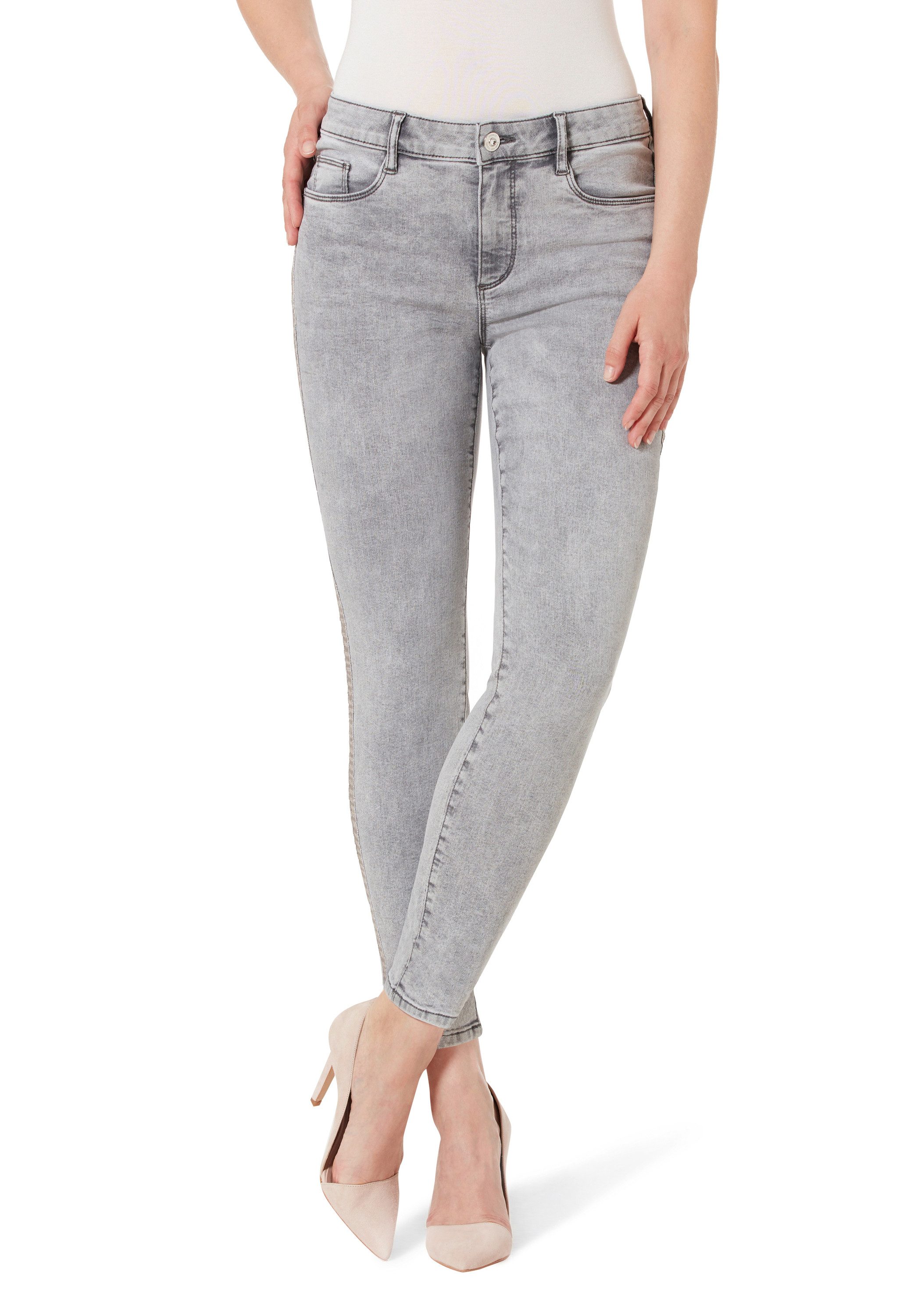 STOOKER WOMEN 5-Pocket-Jeans "Florenz Denim Slim Fit" Slim Fit Casual Clean günstig online kaufen