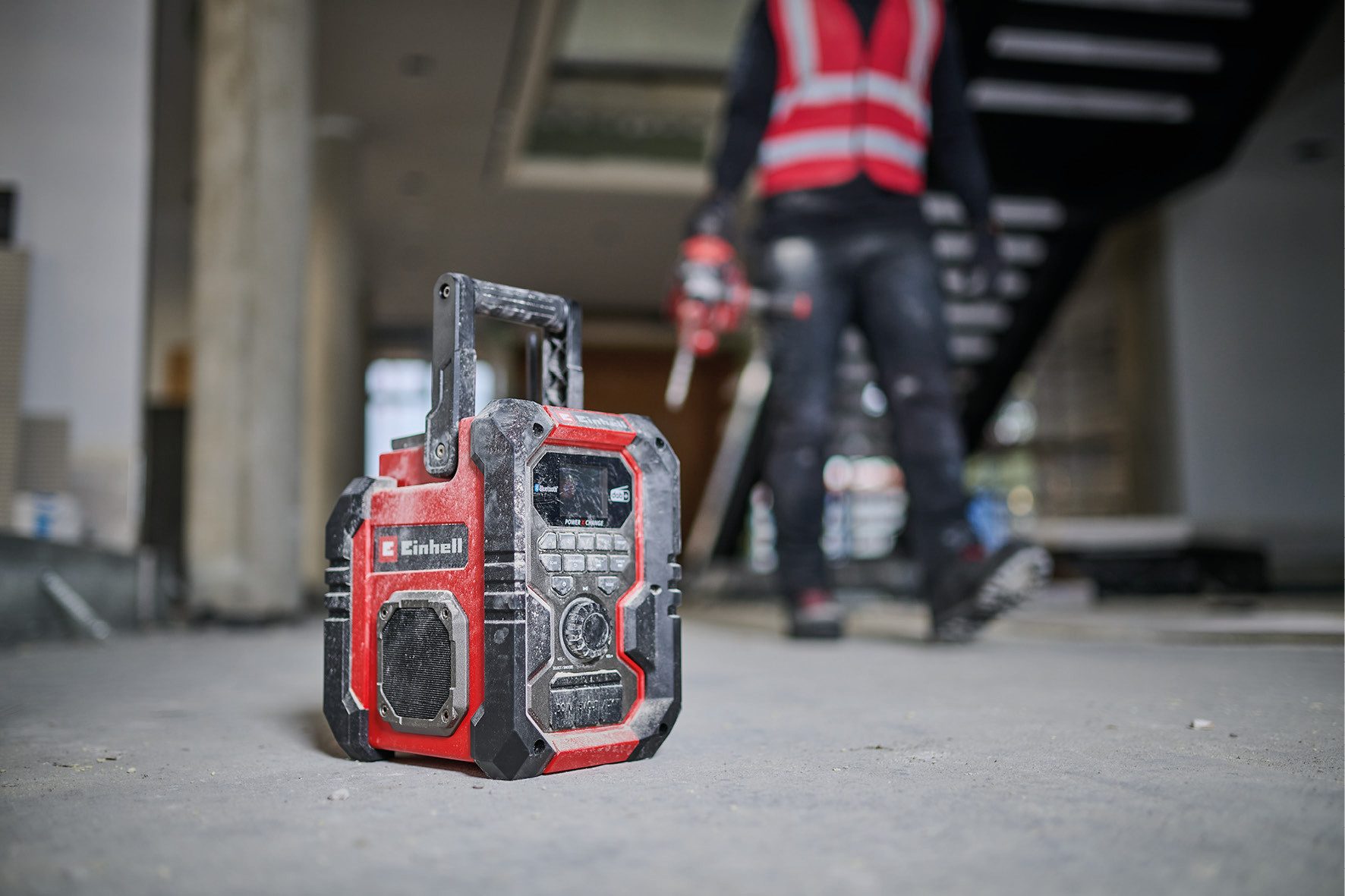 Einhell Akku-Radio TE-CR 18 Li (1x 4,0 Ah PLUS) Baustellenradio (Digitalradio (DAB), FM-Tuner, FM-Tuner mit RDS, Inkl. Akku und Ladegerät) – Bild 5 von 5