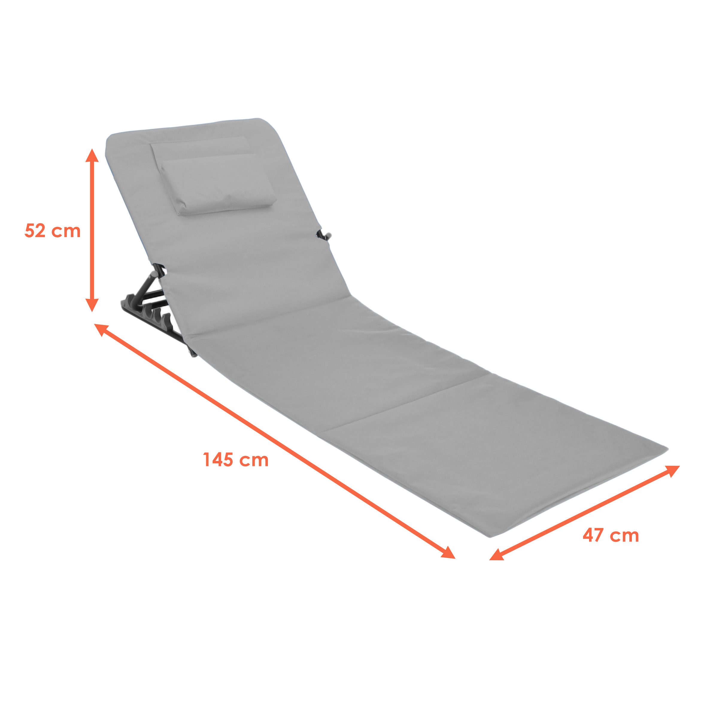 Spetebo Gartenliege Strandmatte mit Rückenlehne, Einzelstück, günstig online kaufen