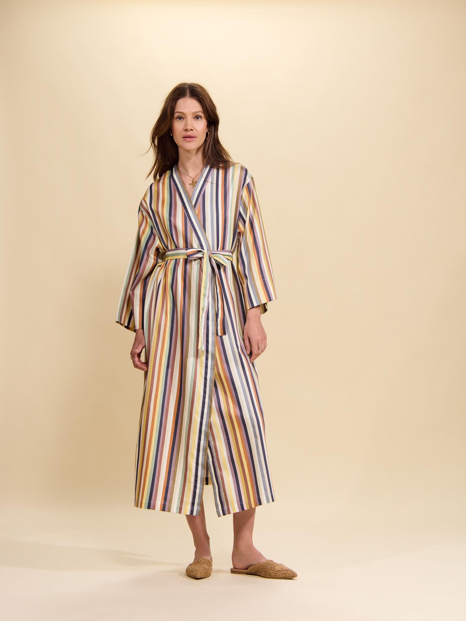 Essenza Kimono Ilona Donna, Ilona Donna, Baumwolle, Kimono-Kragen, Gürtel, Ilona Donna